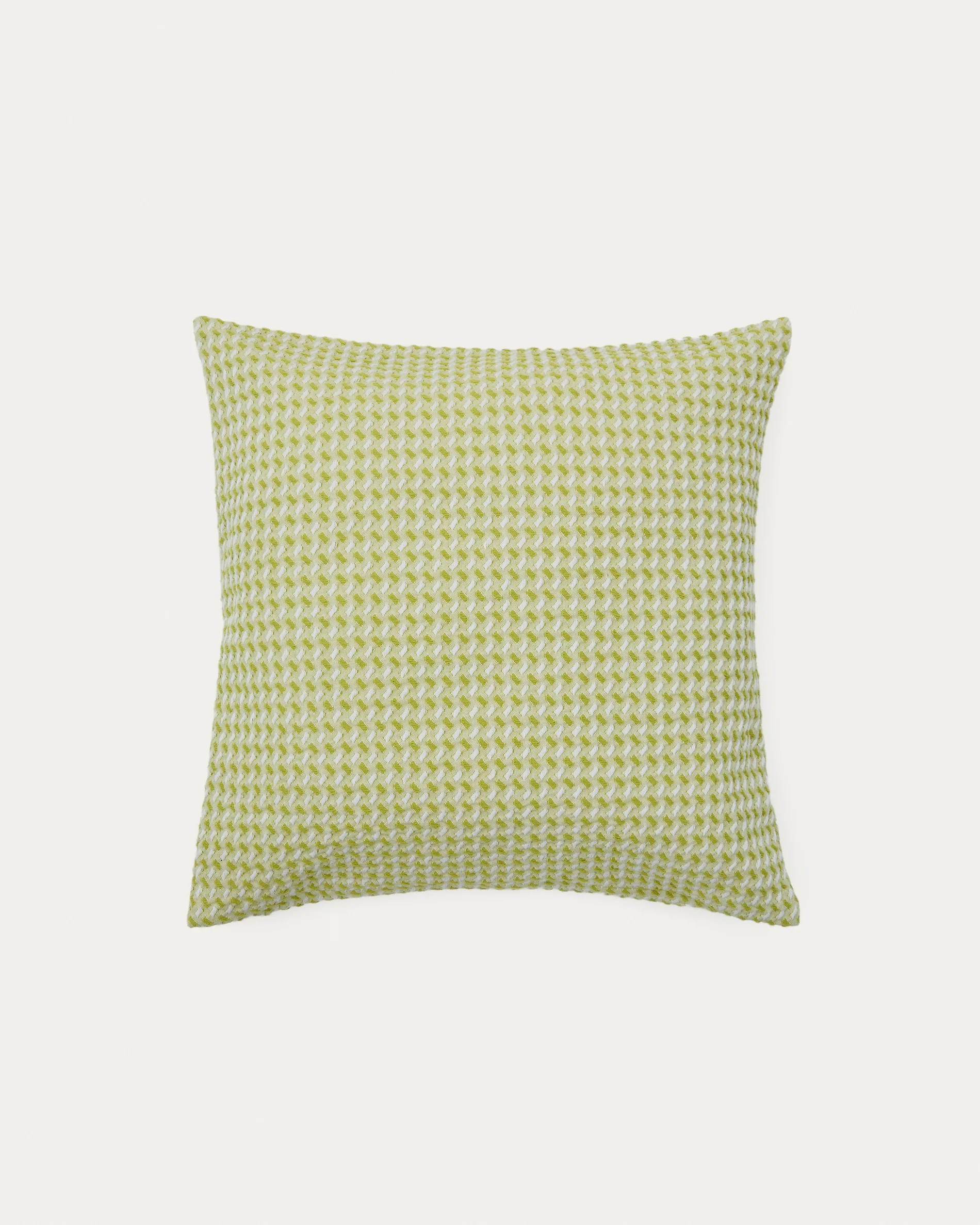Lunira cushion cover with green waffle structure fabric 50 x 50cm