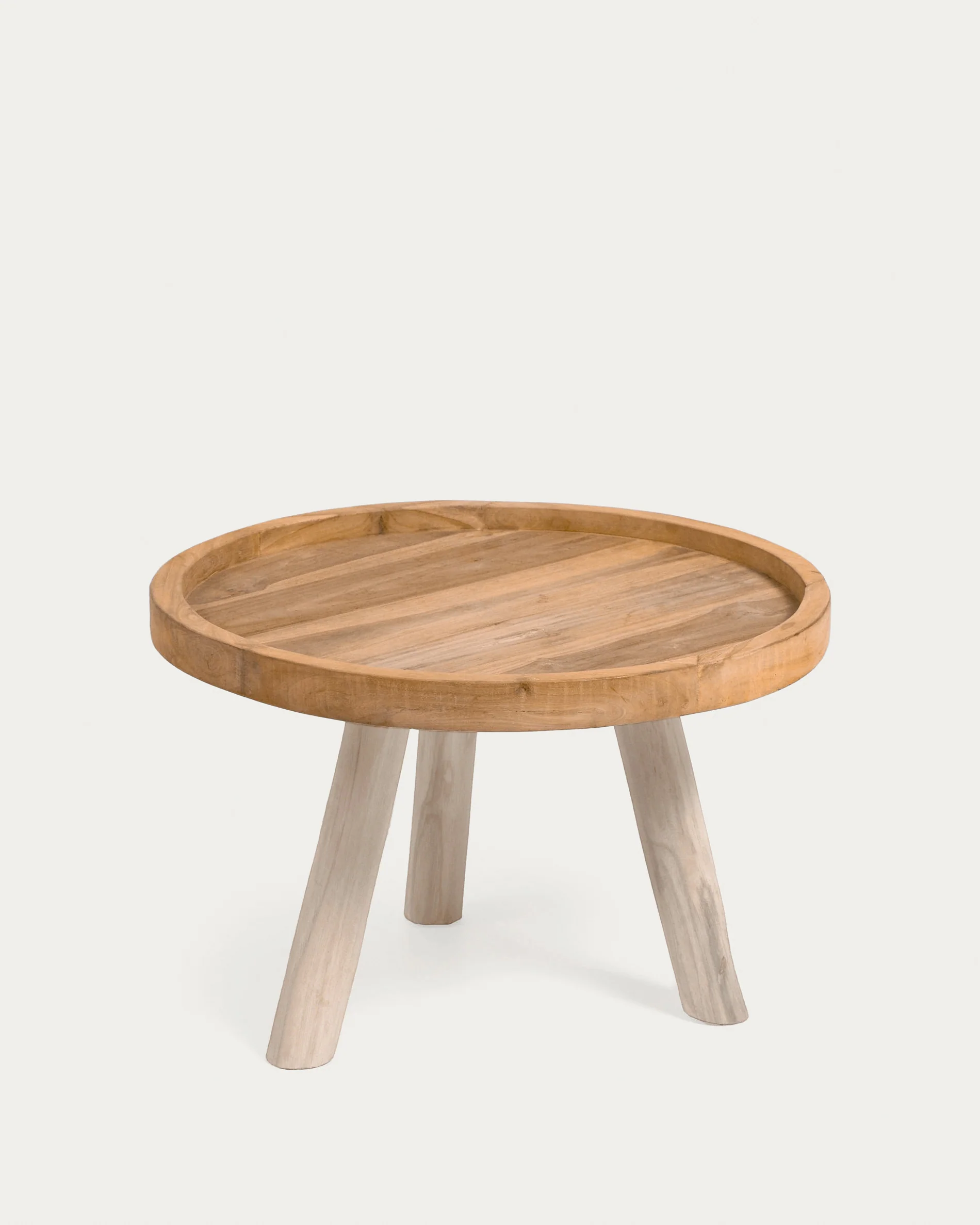Glenda round solid teak wood coffee table, Ø 55 cm
