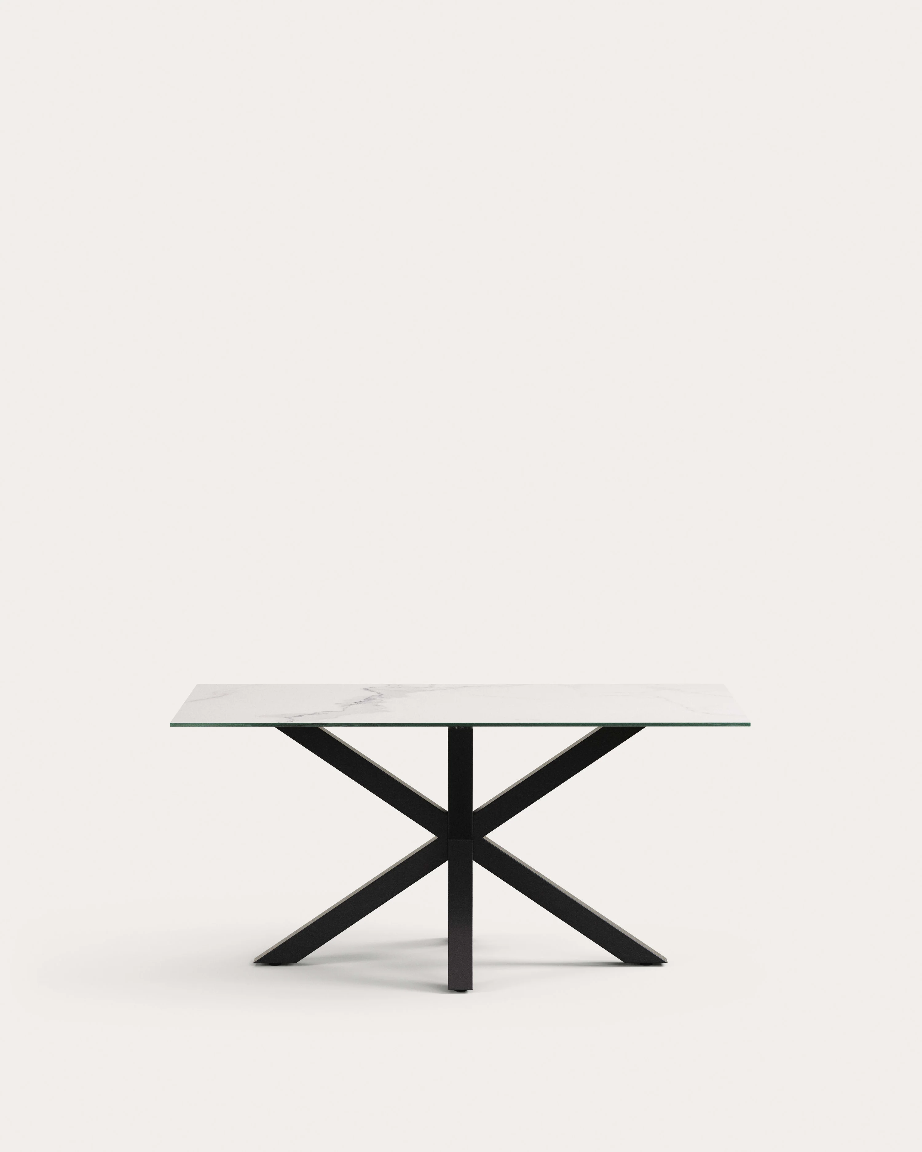 Argo table 160x90 black, porcelain Kalos Blanco