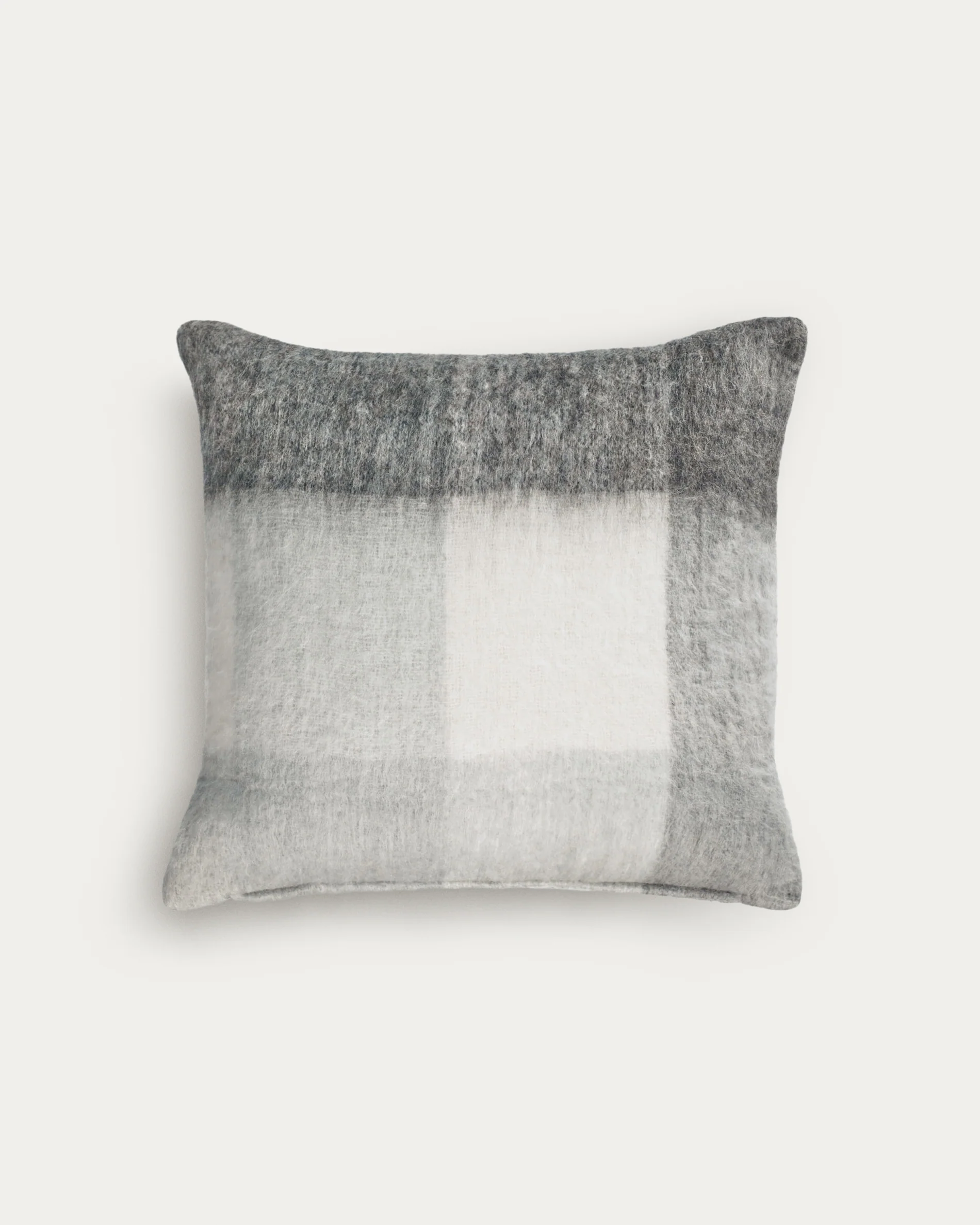 Catarina white and grey check cushion cover 45 x 45 cm
