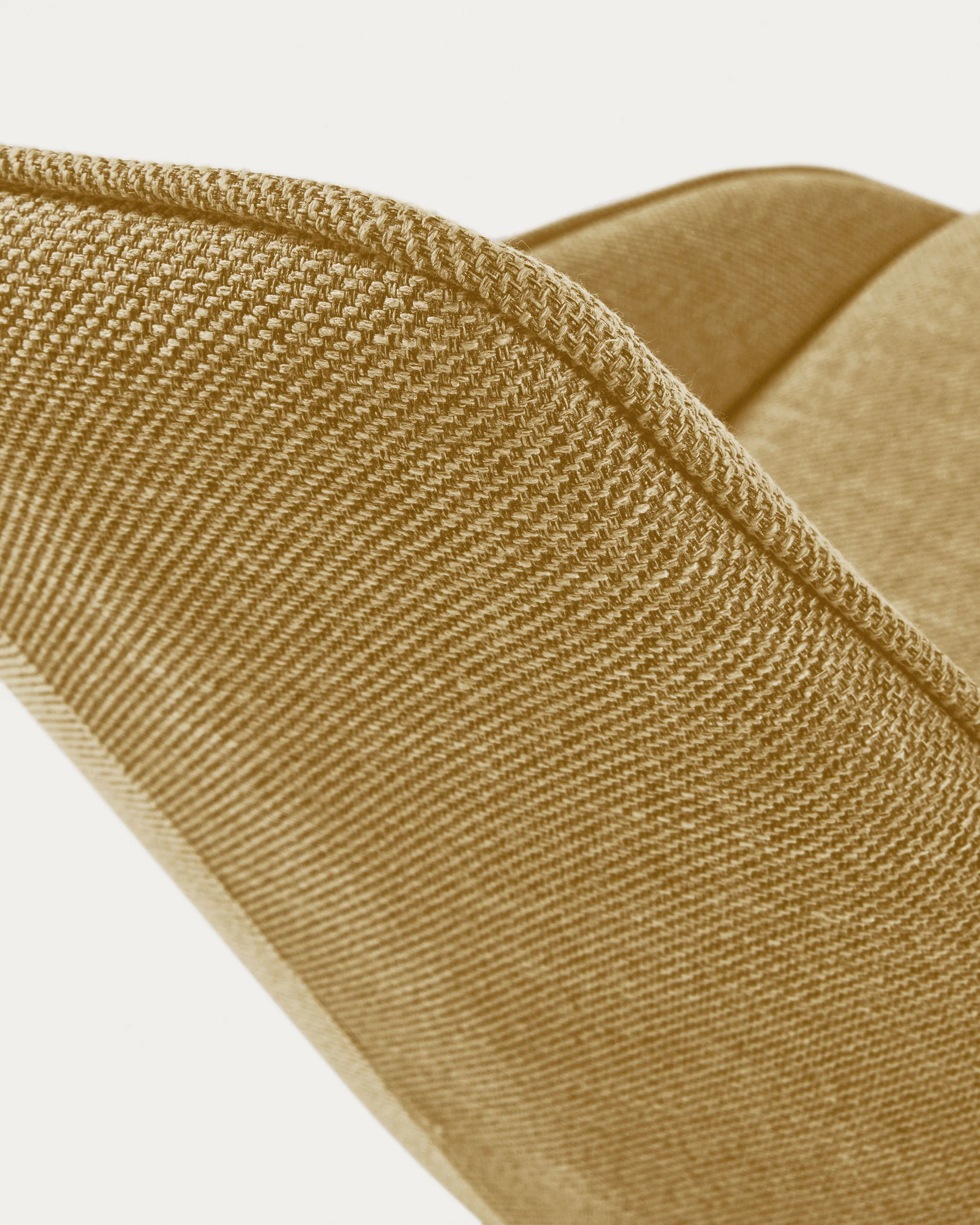 Jenna mustard swivel chair with steel legs with black finish FSC 100%