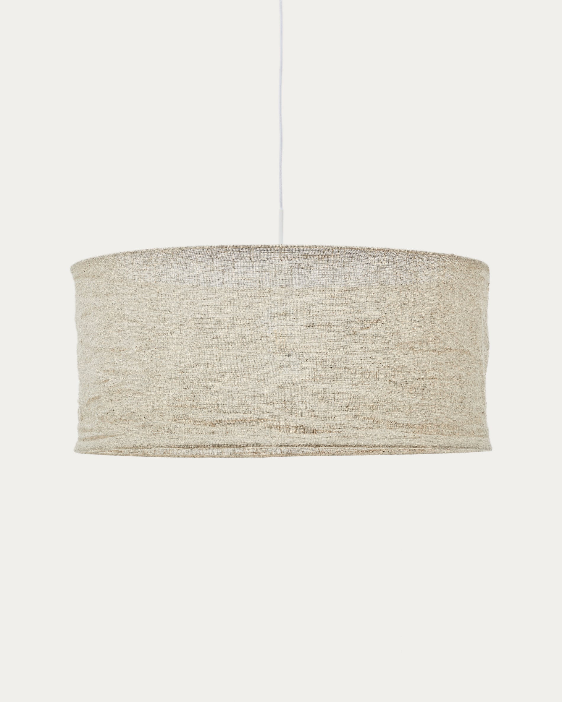Mariela linen ceiling lamp shade in a beige finish Ø 80 x 40 cm