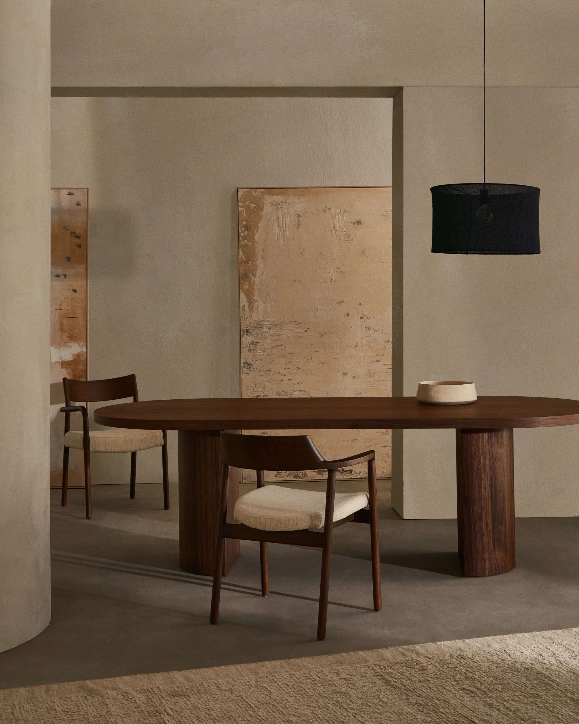 Nealy table with a walnut veneer in a dark finish, 200 x 100 cm