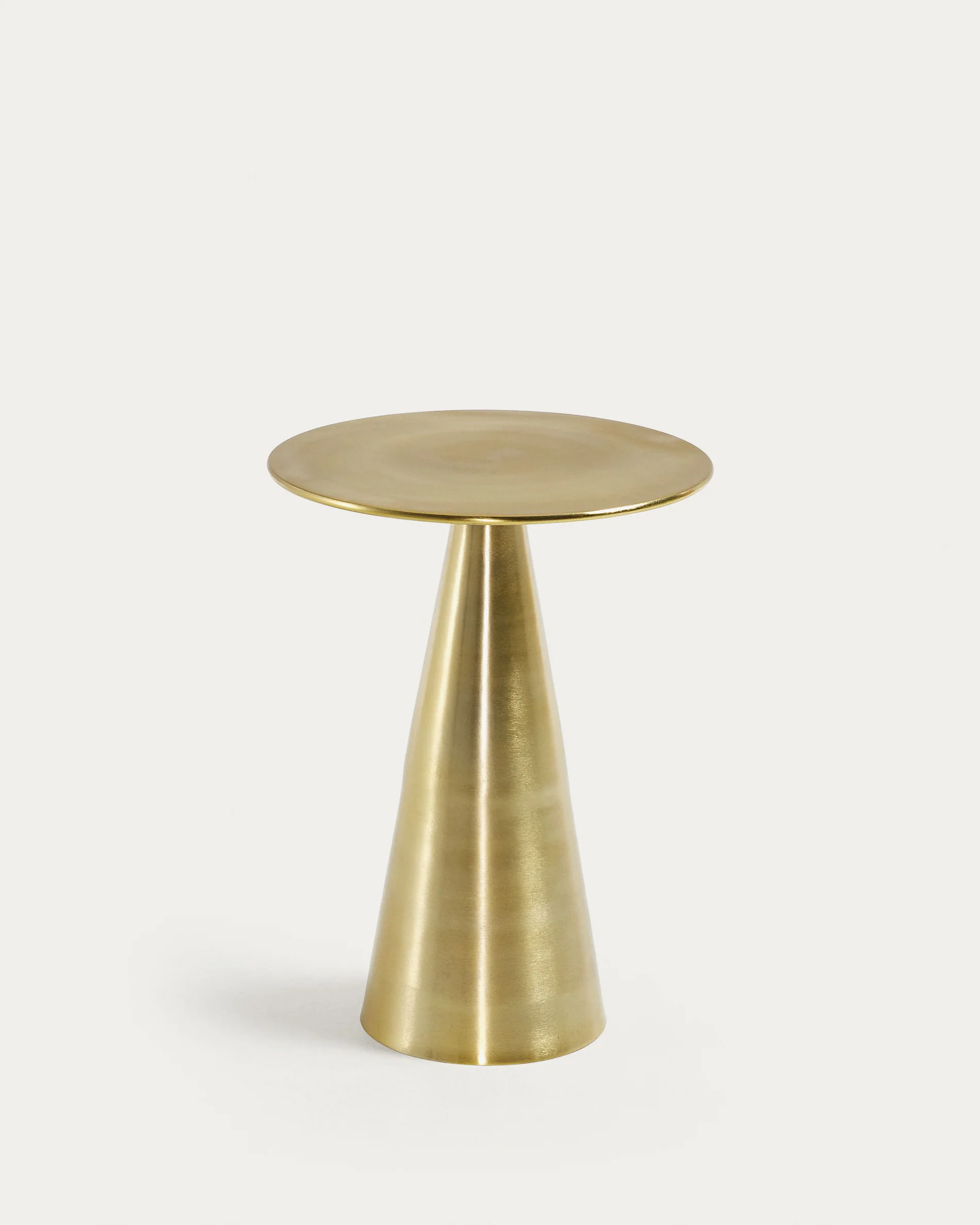 Rhet metal side table with gold finish, Ø 39 cm