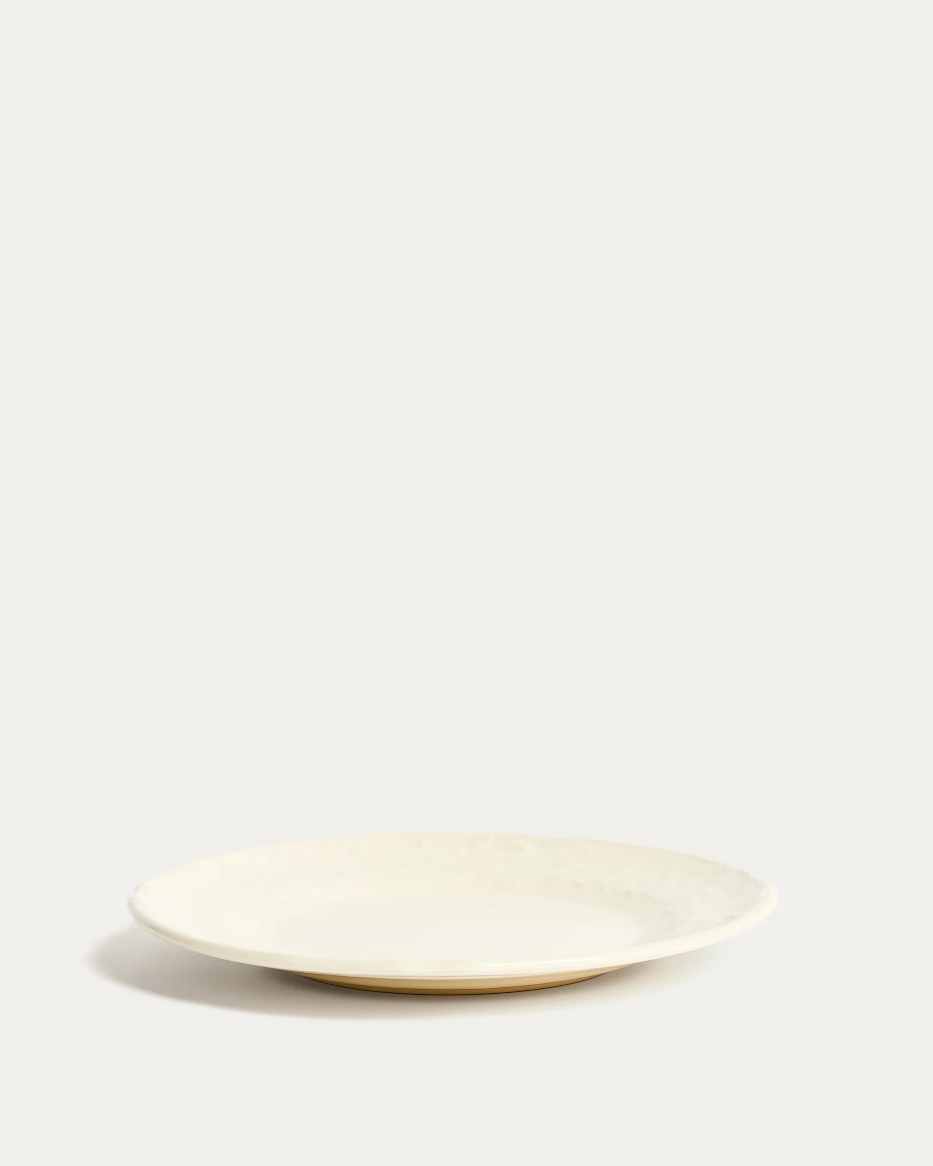 Beige Varla ceramic dessert plate