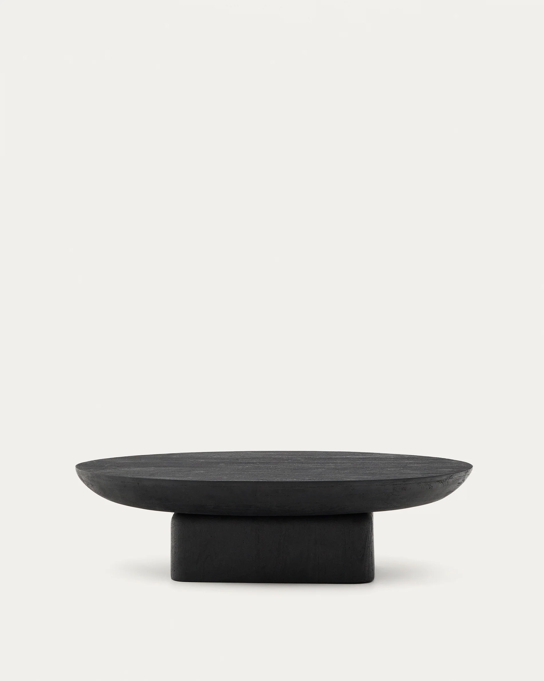 Ovak coffee table in solid acacia wood with black finish FSC 100% 140 x 70cm