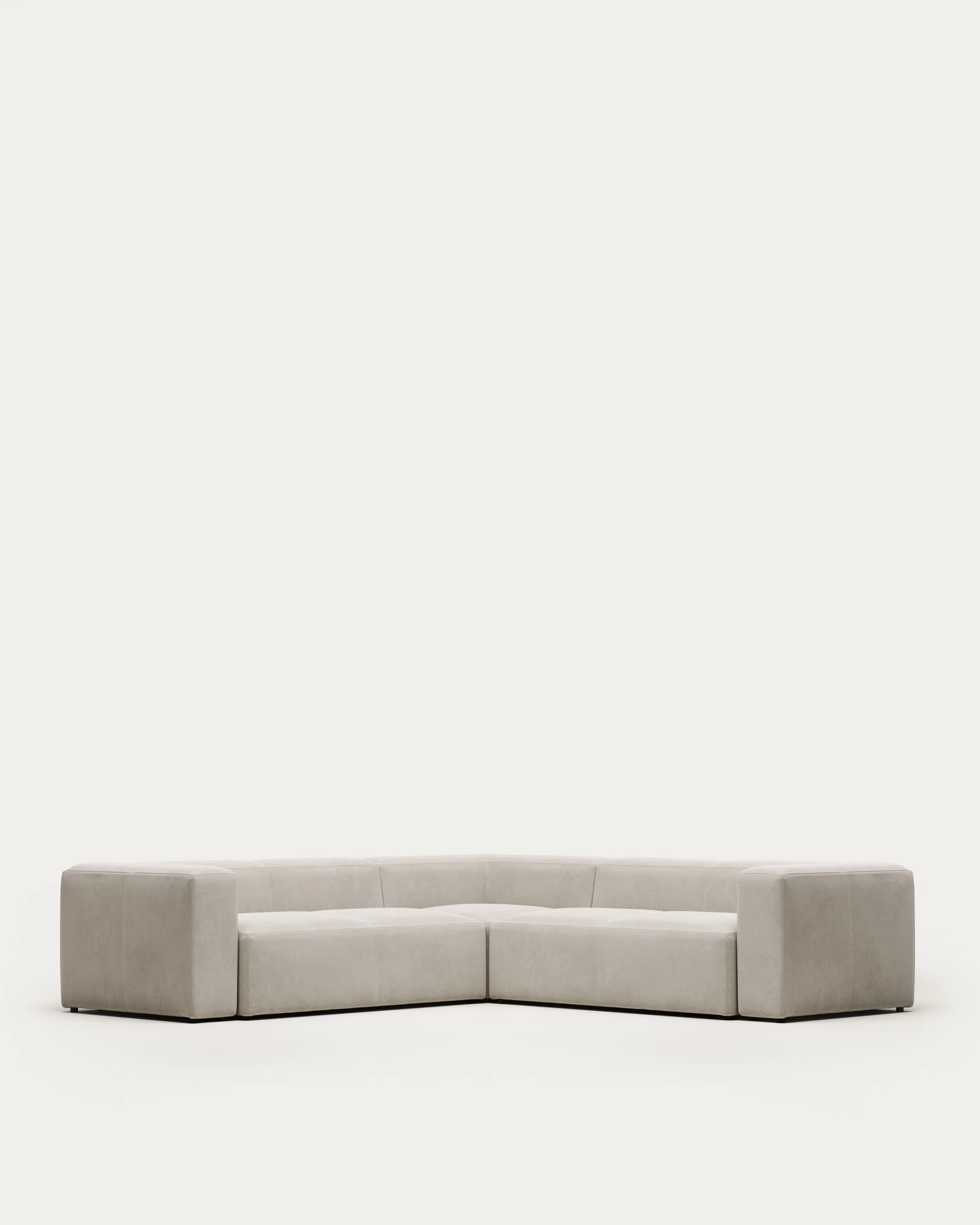 Blok beige chenille 4-seater corner sofa 290 x 290cm FSC Mix Credit