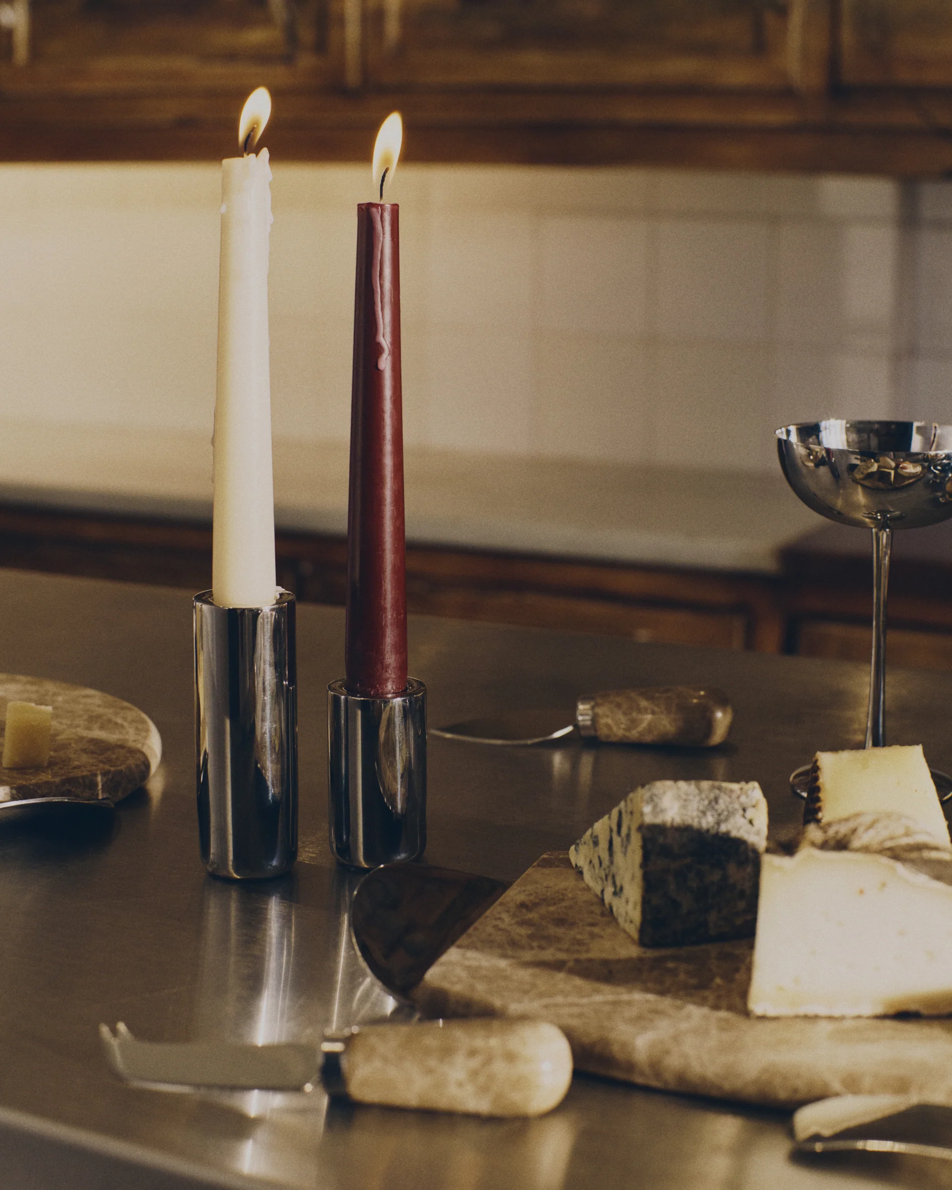 Nirela set of 2 candle holders 7cm