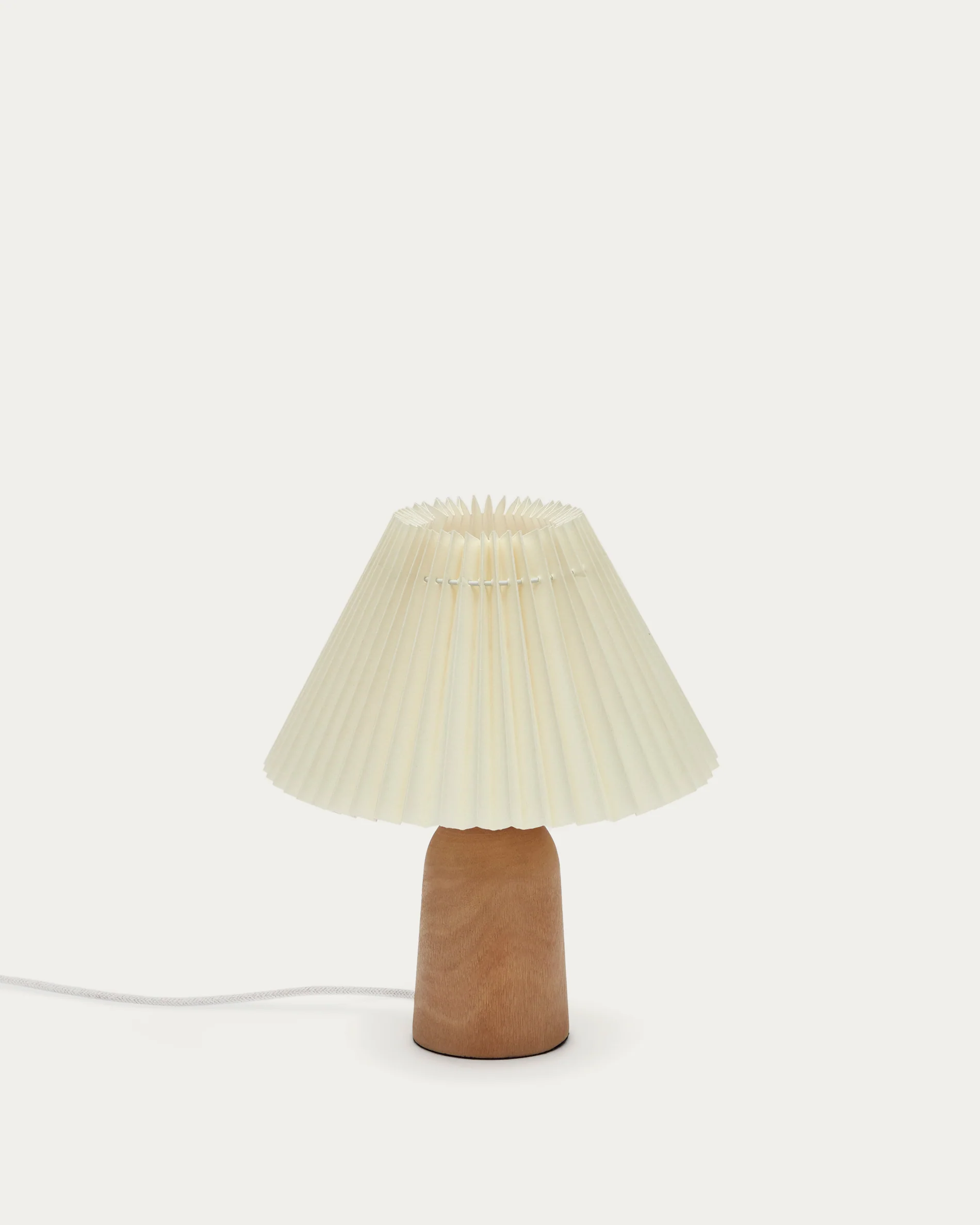 Benicarlo table lamp in wood with a natural, beige finish