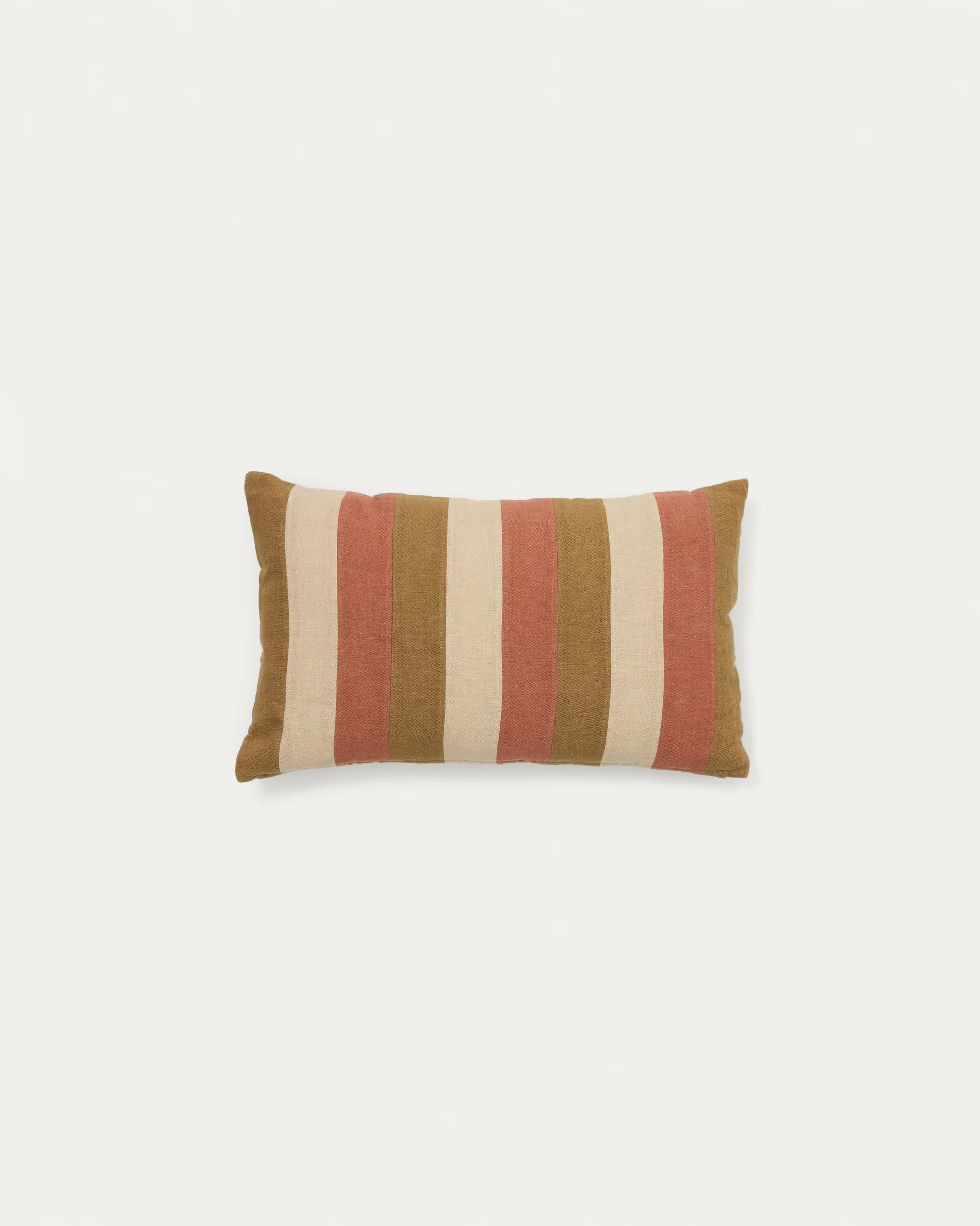 Nivran multicoloured striped 100% linen cushion cover 30 x 50cm