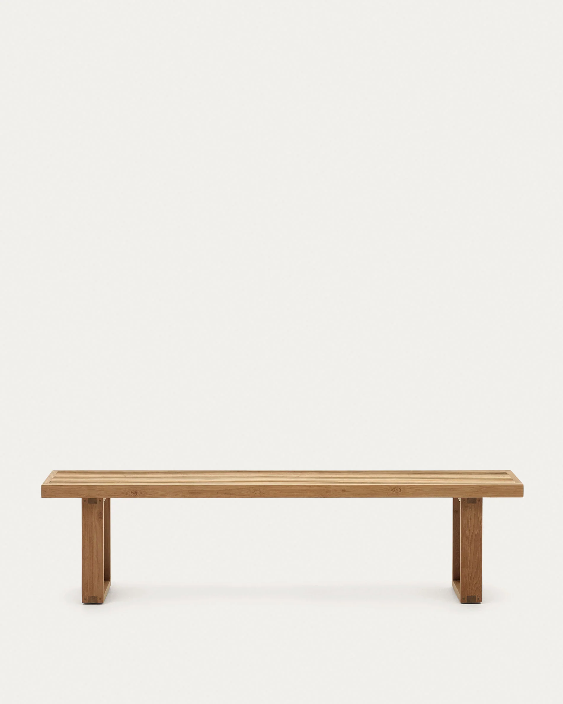 Canadell 100% outdoor solid recycled teak bench, 210 cm