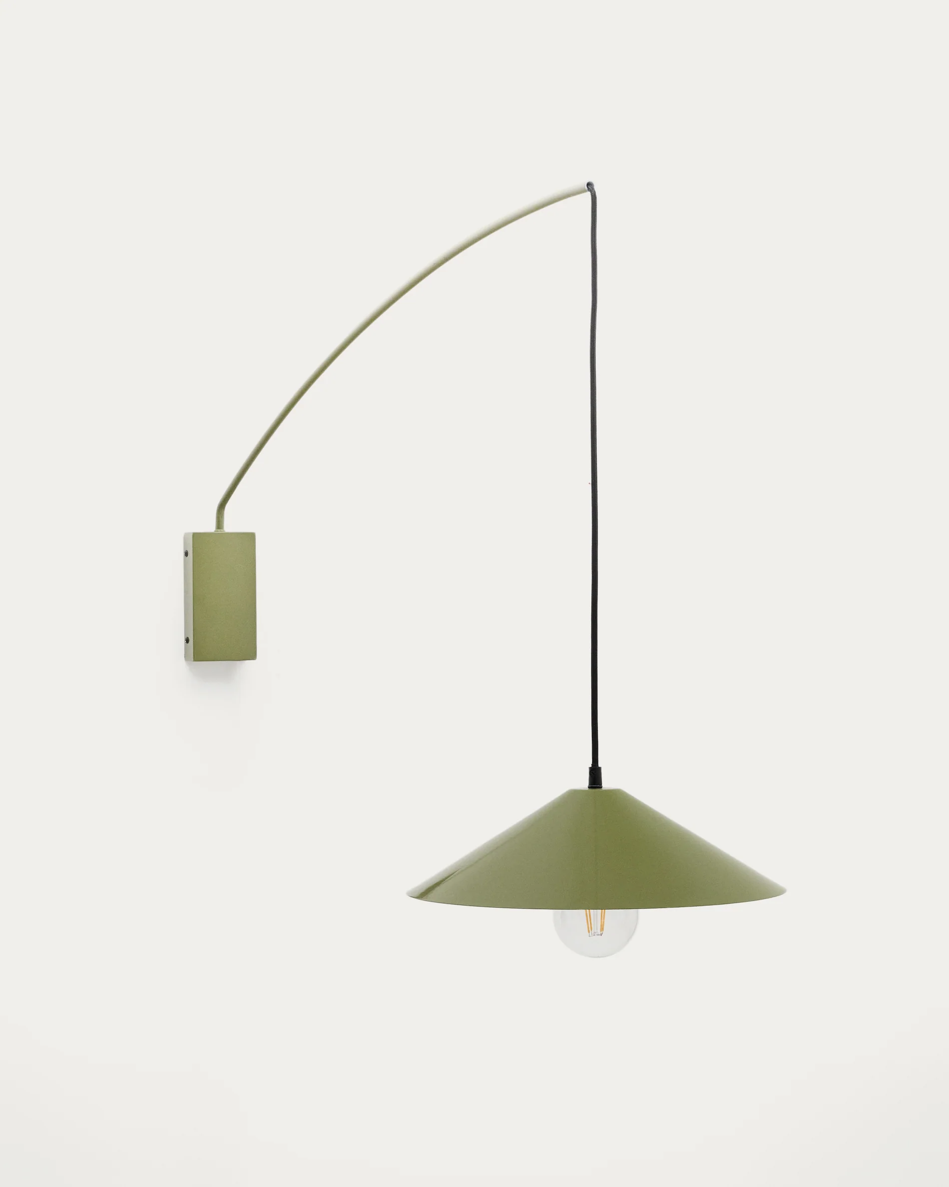 Kally wall lamp in a green painted finish