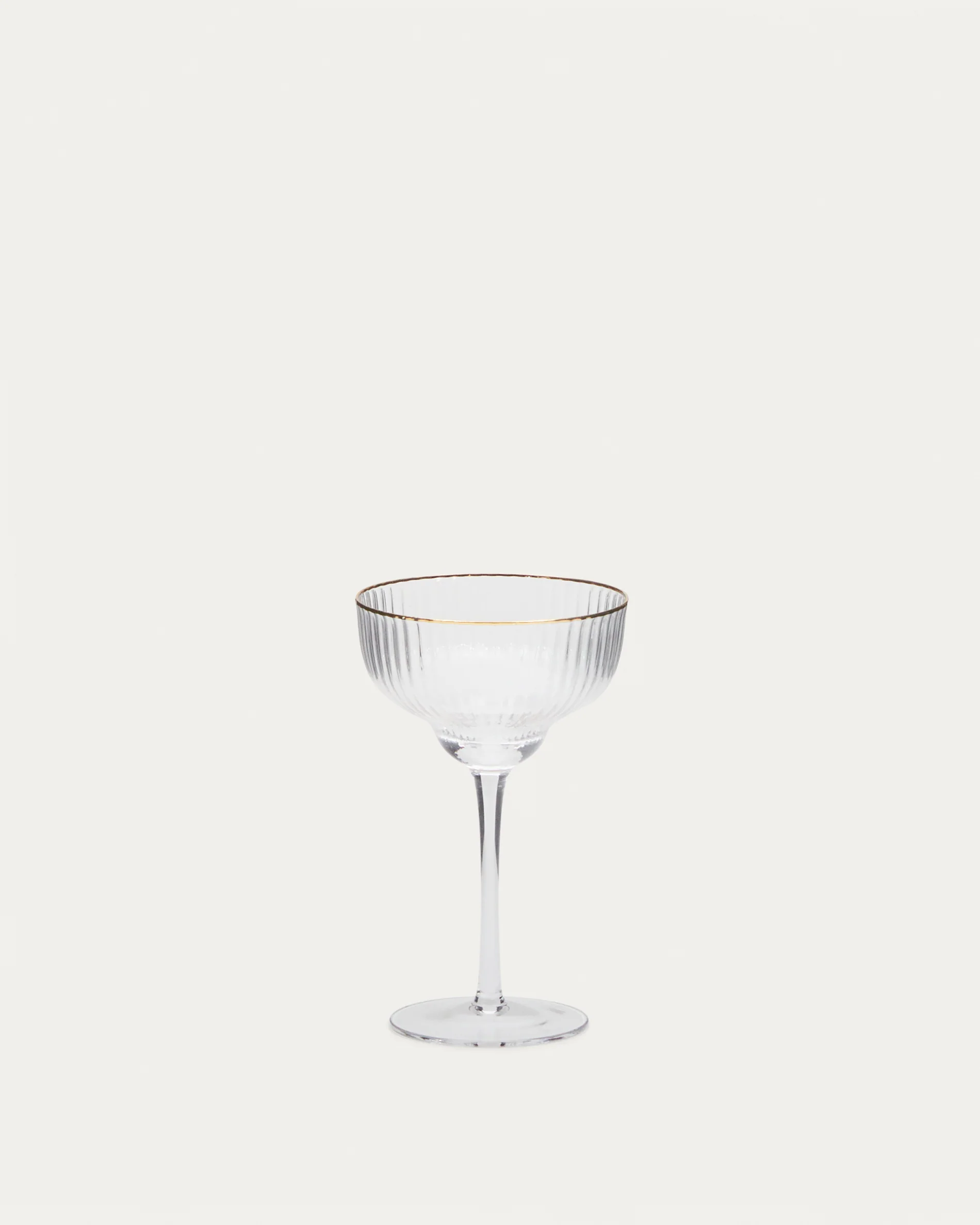 Ayan transparent champagne glass, with a gold feature, 28 cl