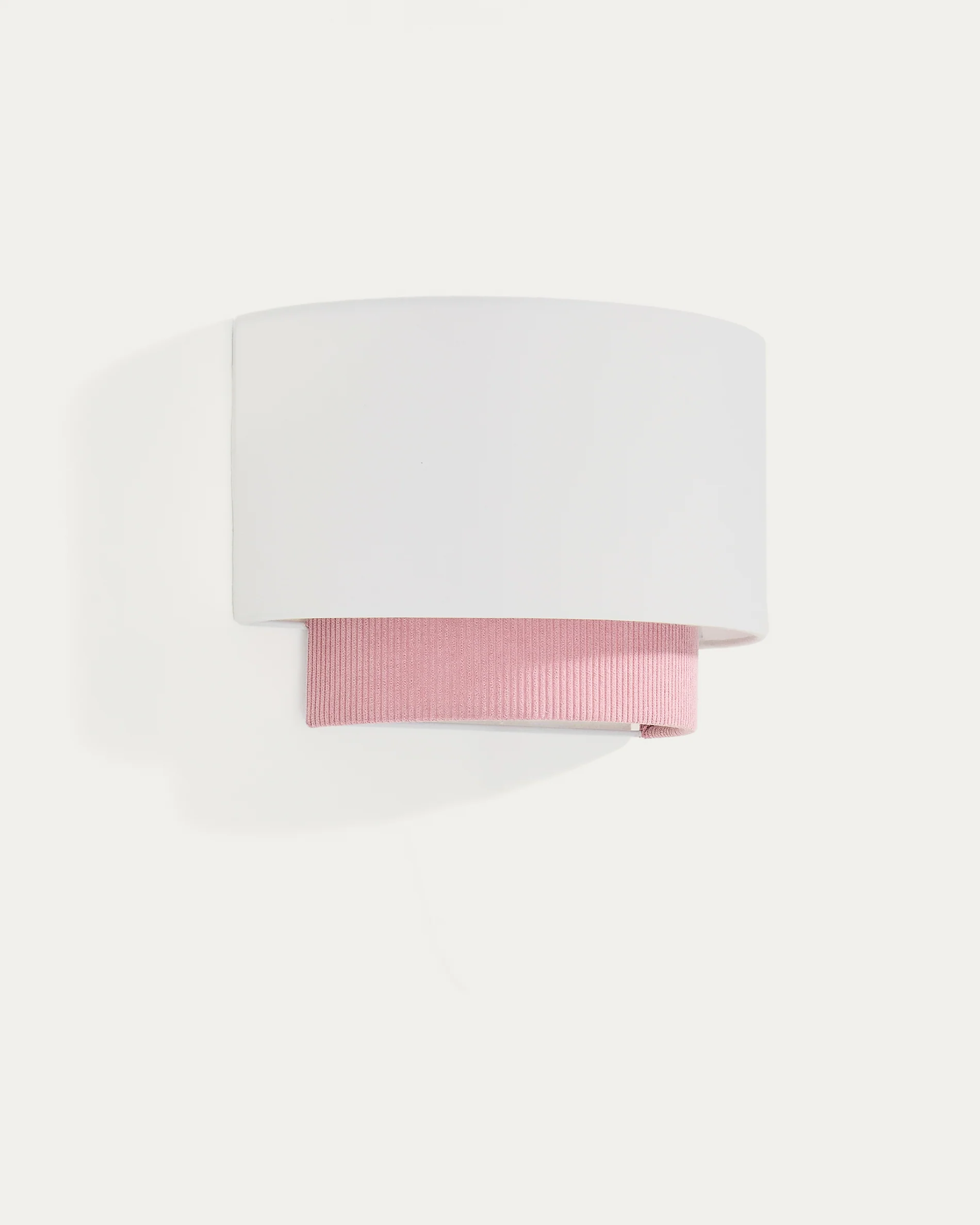 Bianella cotton and pink corduroy wall light Ø 40cm