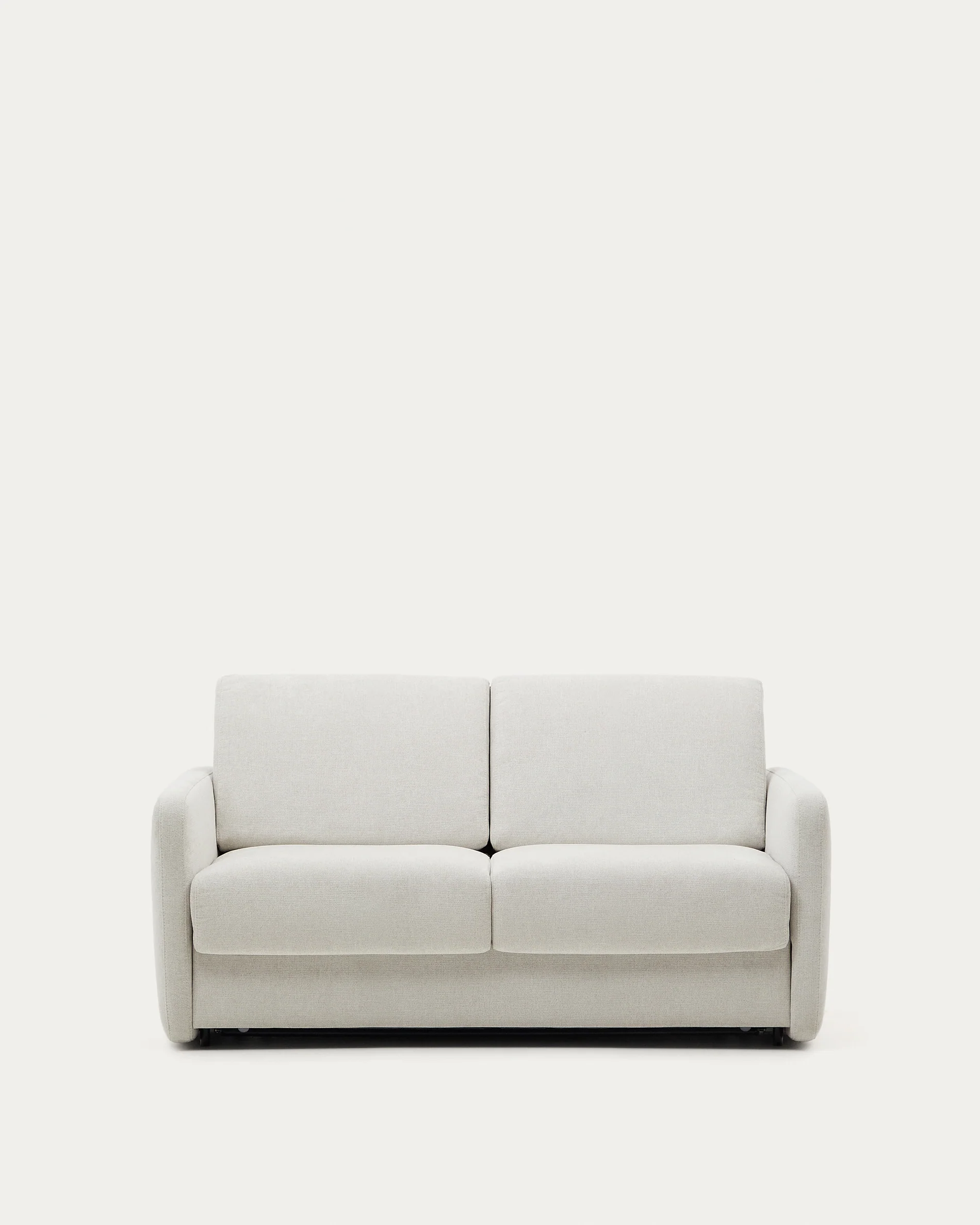 Nuala 2-seater sofa bed in pearl-coloured chenille 184cm