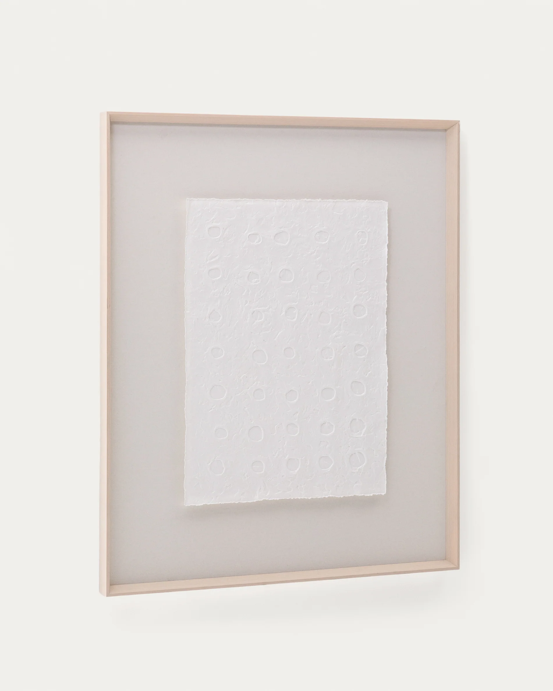 Olvin abstract picture on white recycled paper with hand-crafted reliefs 104 x 124cm