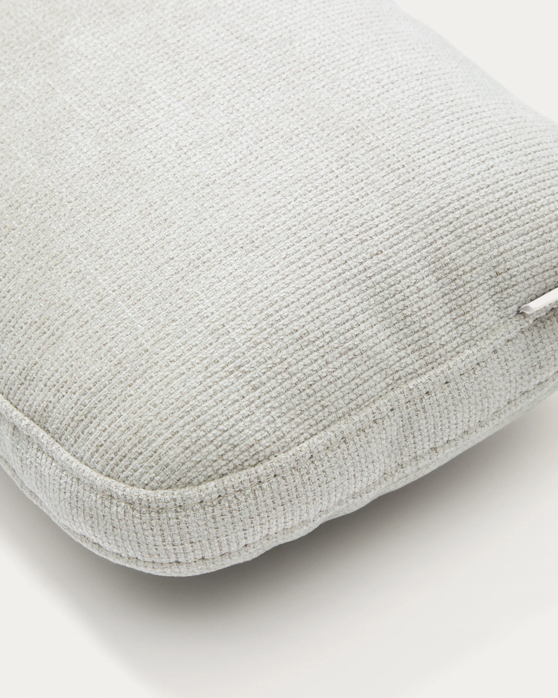 Nuala pearl-coloured chenille cushion 24 x 72cm