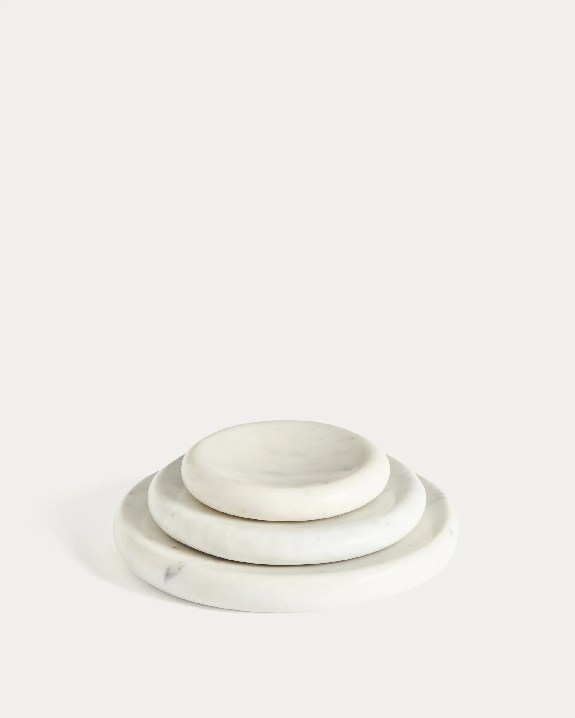 Obena tray in white marble Ø 20 cm