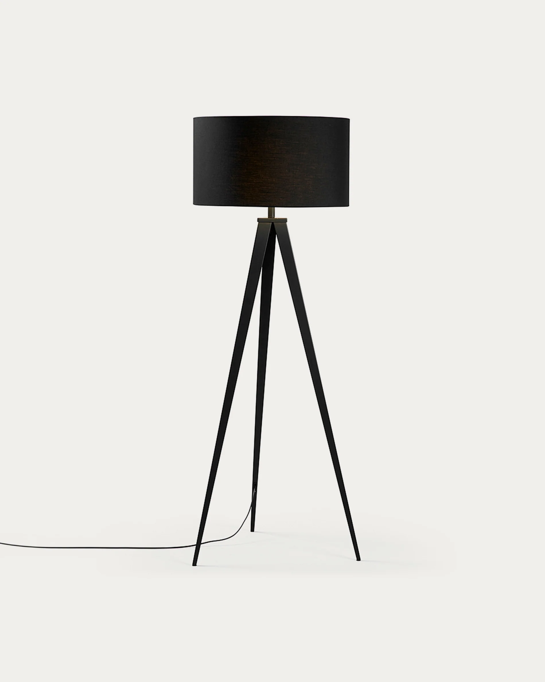 Iguazu floor lamp in steel with black finish