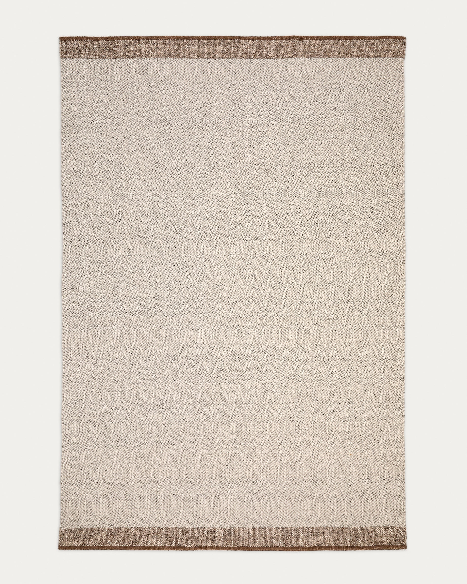 Nifelia beige wool jacquard rug, 200 x 300 cm