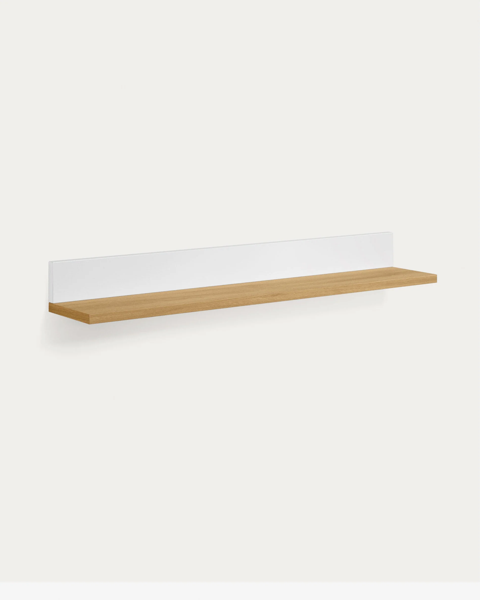 Abilen shelf in oak veneer and white lacquer 80 x 15 cm FSC 100%