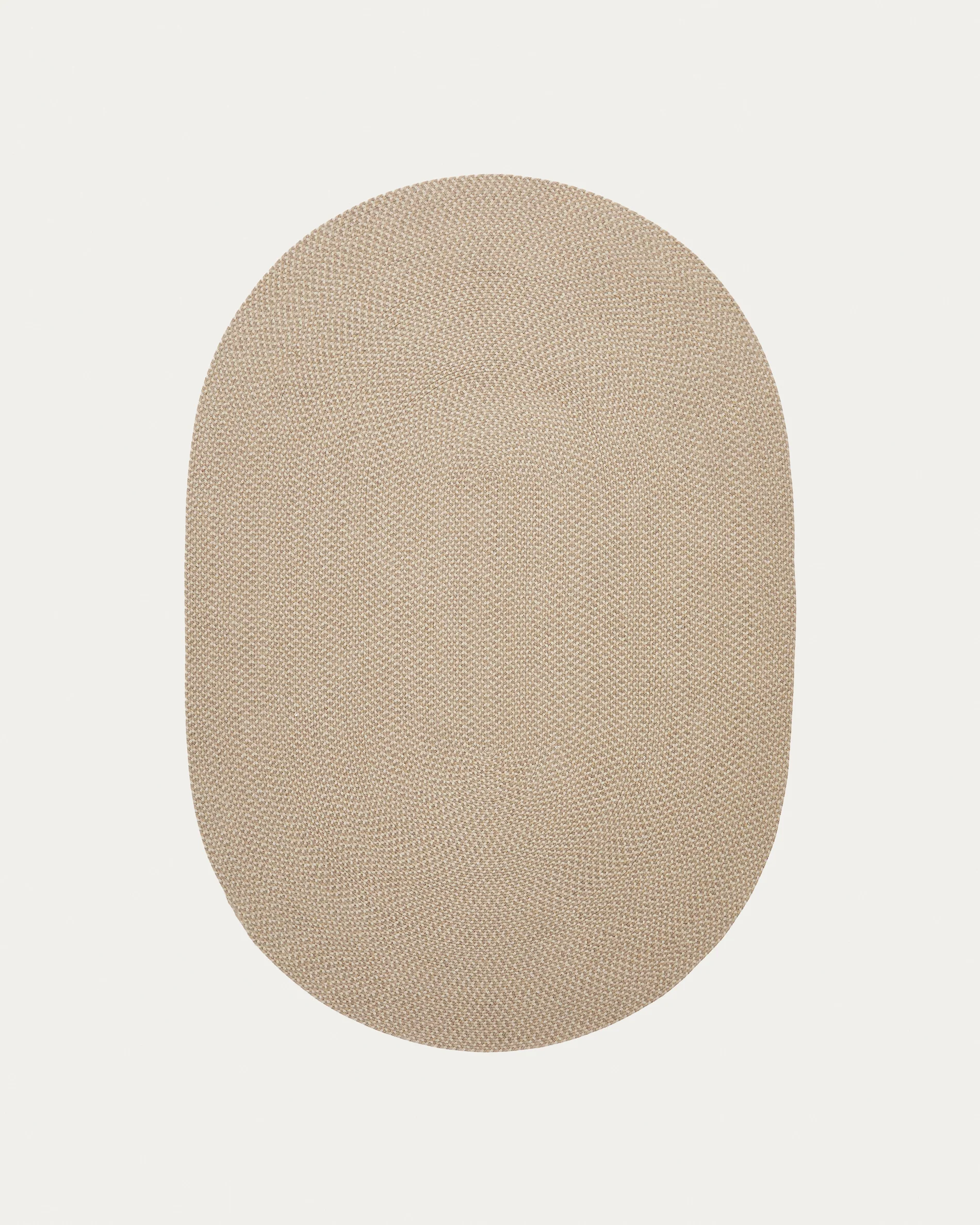 Rodhe beige oval rug 100% PET 160 x 230 cm