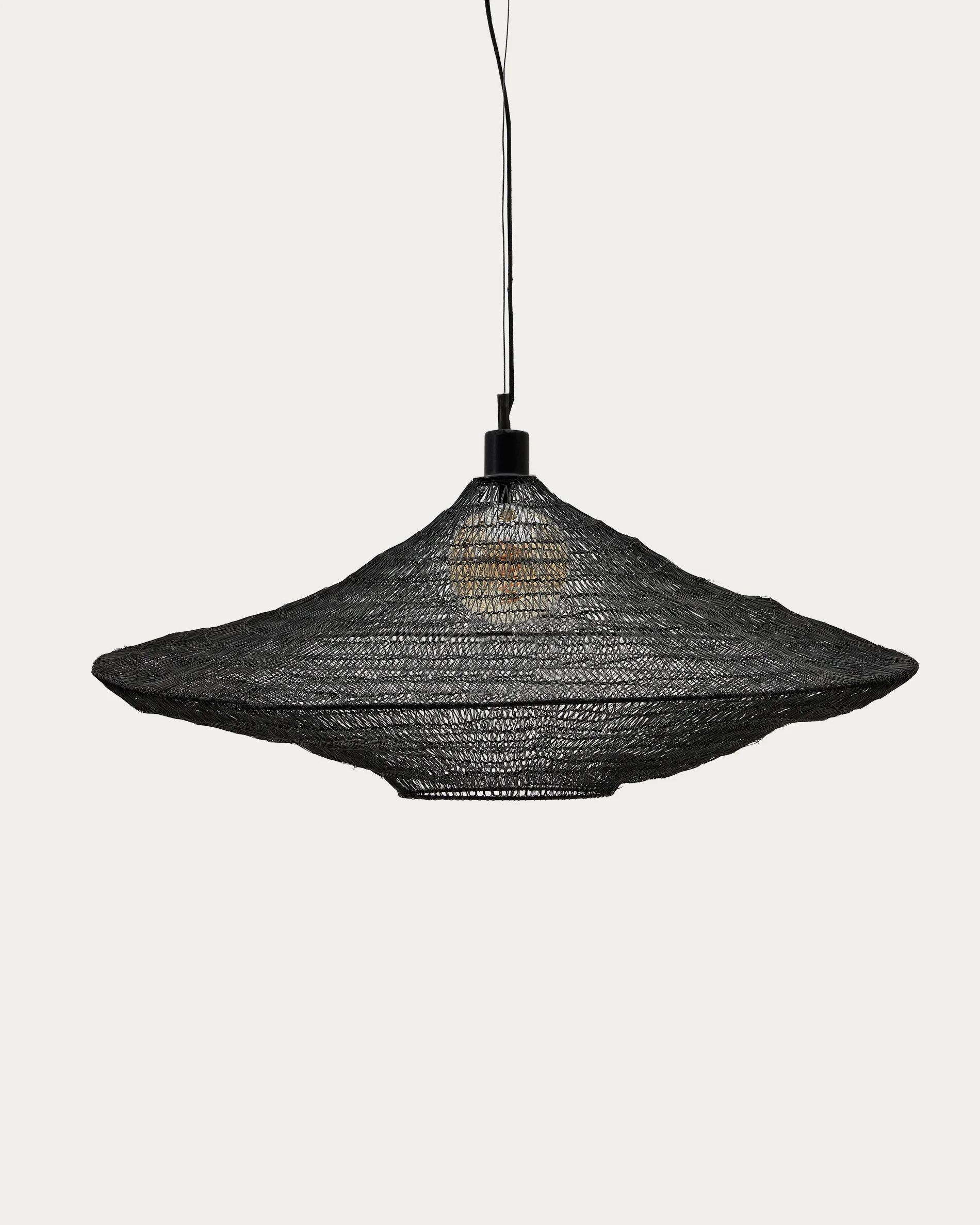 Metal Makai ceiling lamp with black finish Ø 87 cm