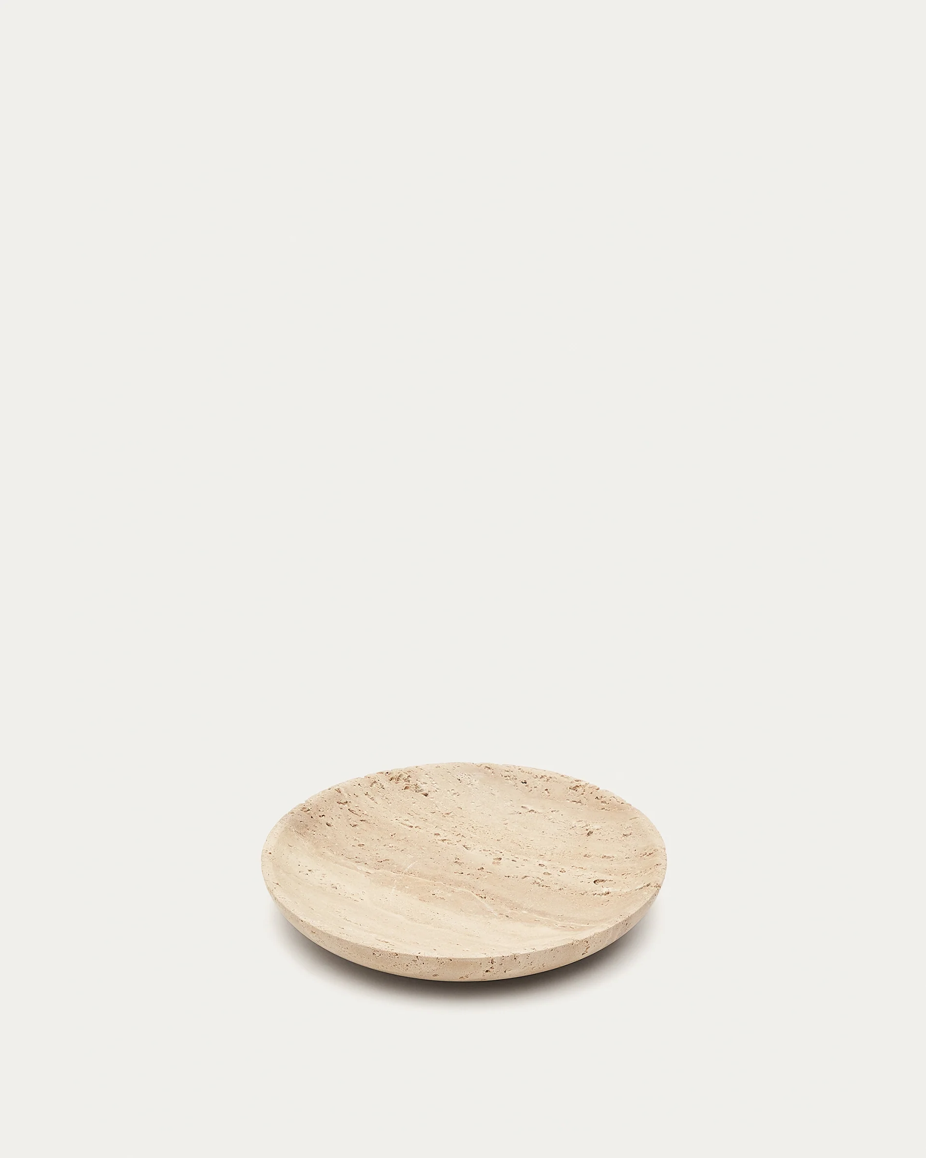 Madlena small beige travertine table centerpiece
