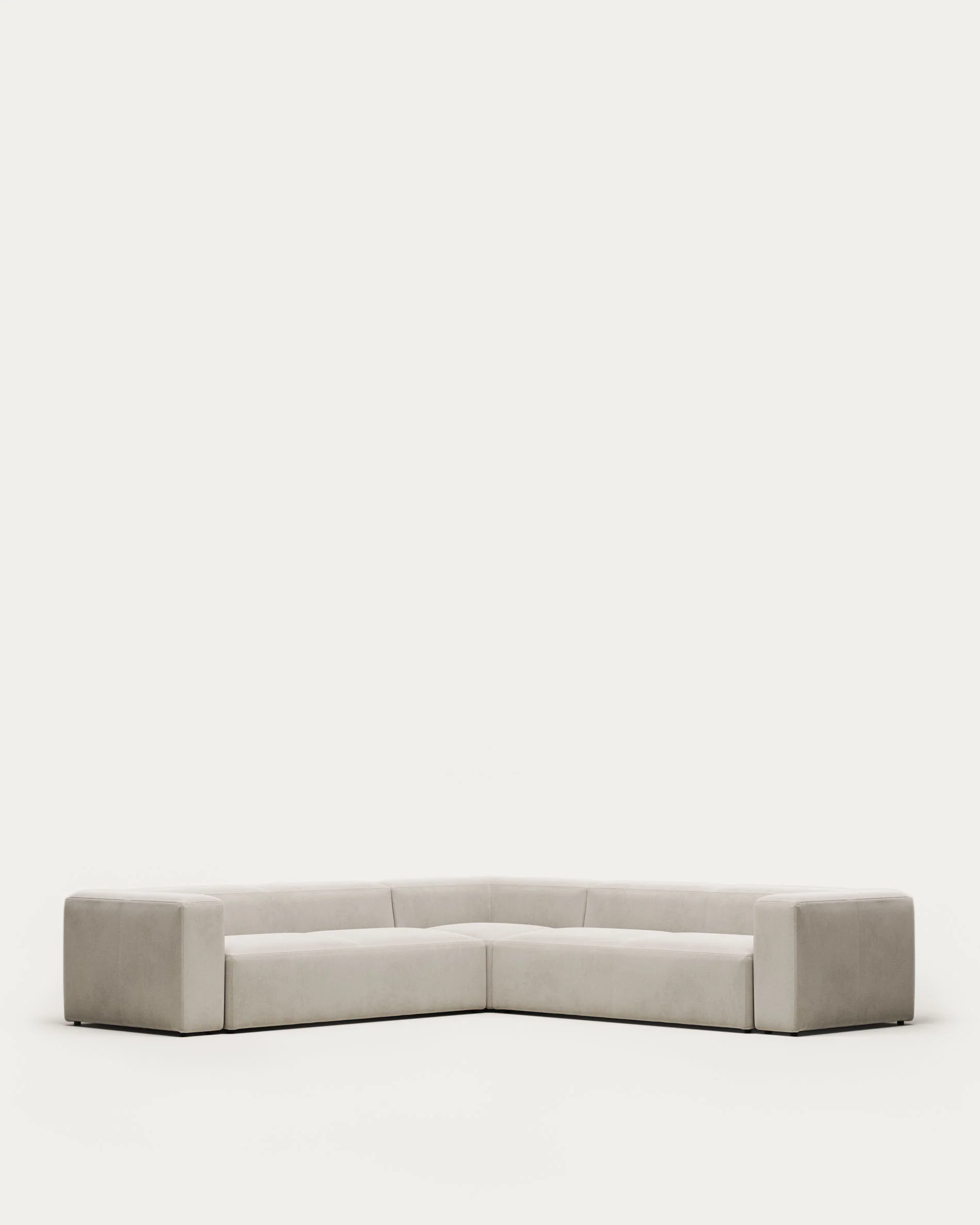 Blok beige chenille 6-seater corner sofa 320 x 320cm FSC Mix Credit