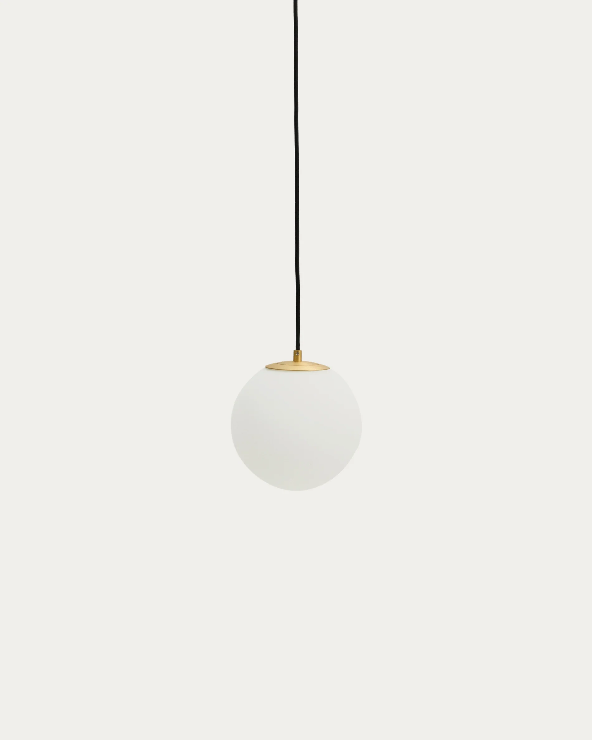 Brisia metal ceiling lamp with brushed brass finish and 1 frosted glass ball Ø15cm
