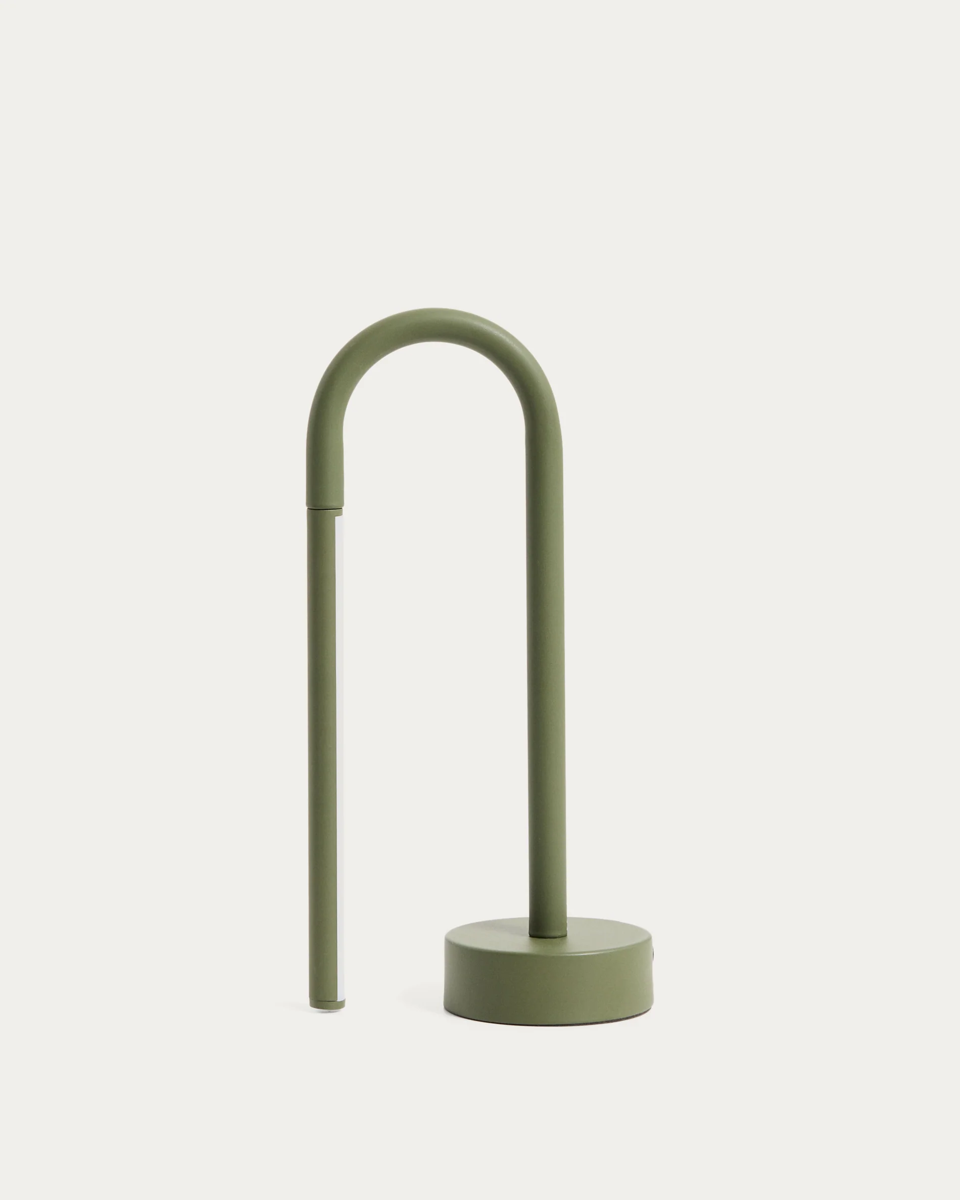 Bow green aluminium portable table lamp