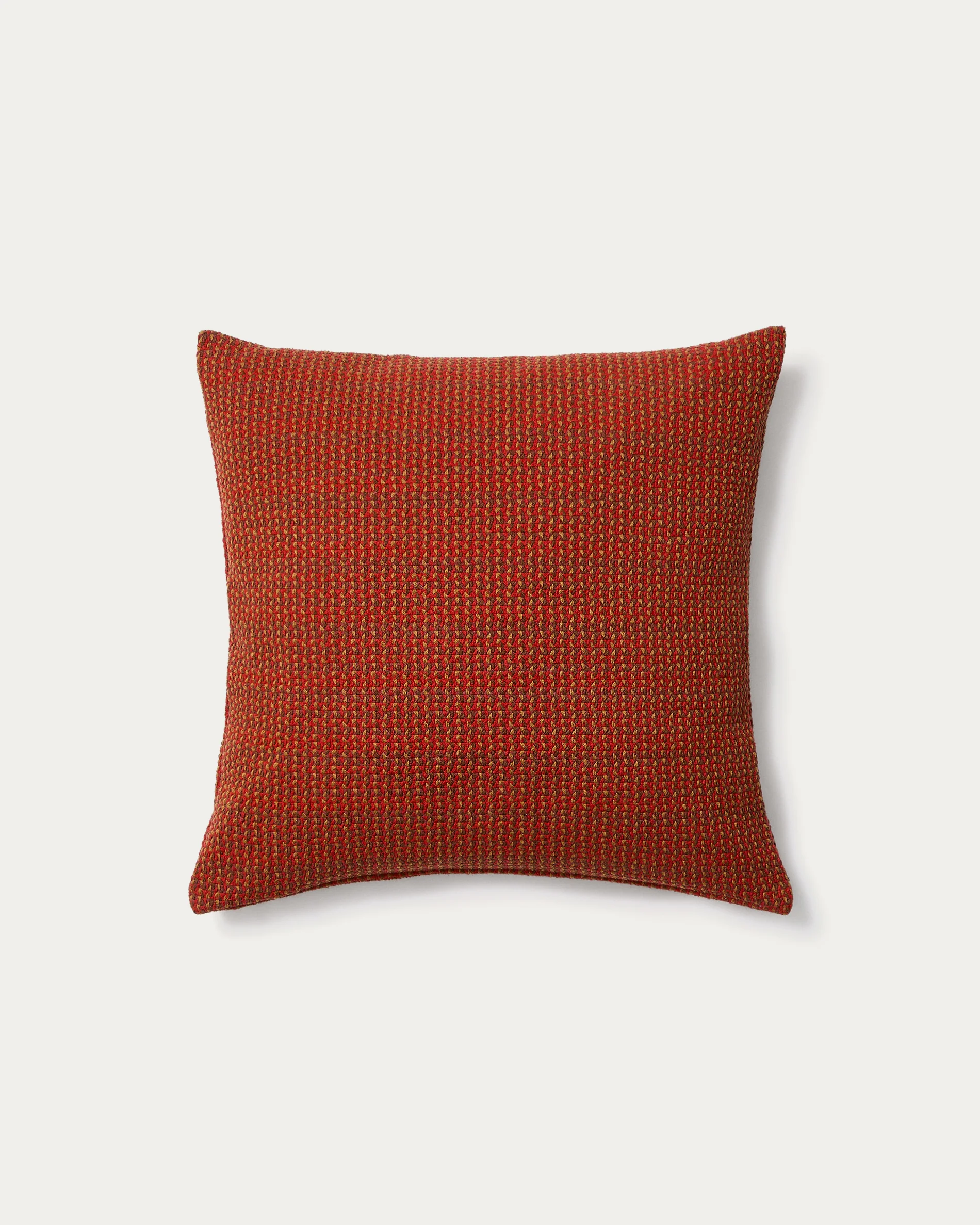 Nuval cushion cover in red structured fabric 50 x 50 cm