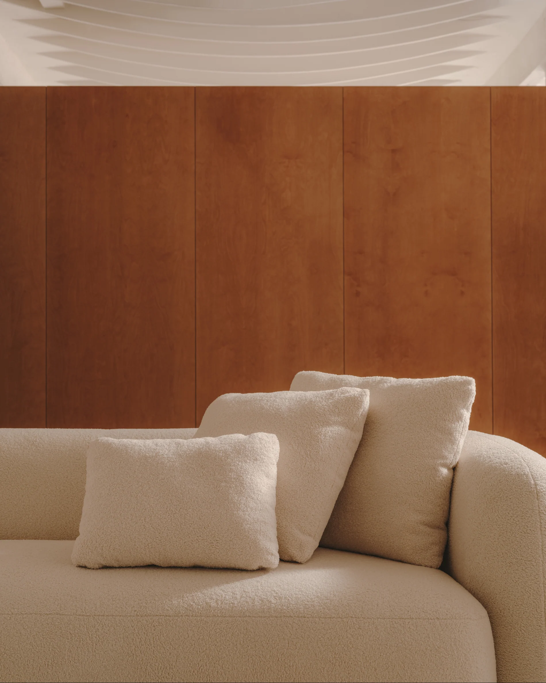 Martina ecru bouclé cushion 52 x 52cm