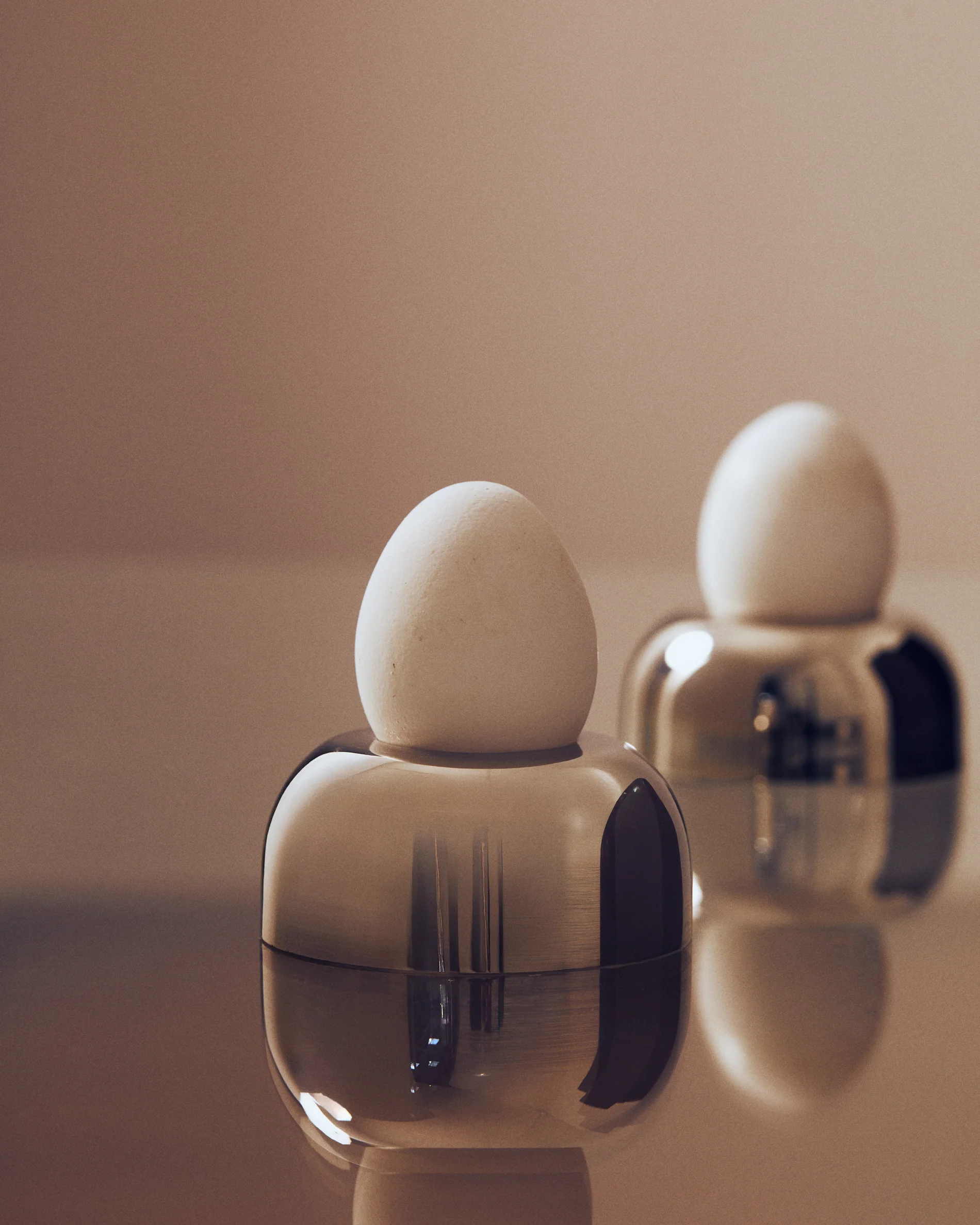 Nirela set of 2 stainless steel egg cups