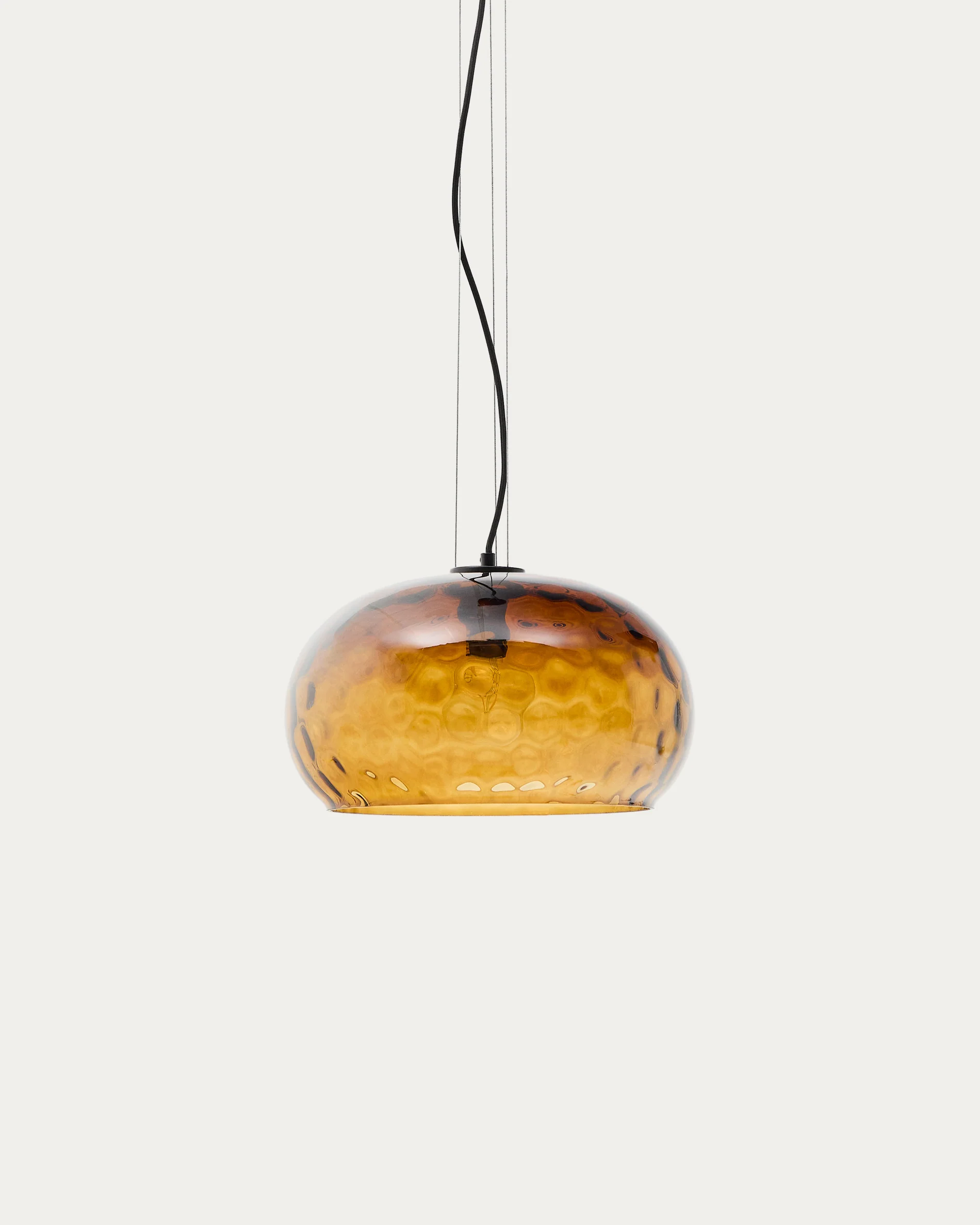 Balma brown glass ceiling lamp, Ø 40 cm