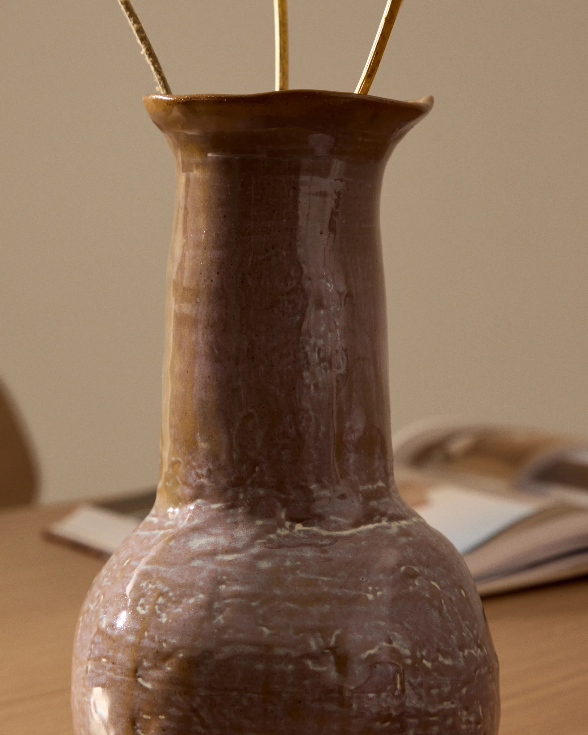 Olaris multicoloured ceramic vase 15,3 cm