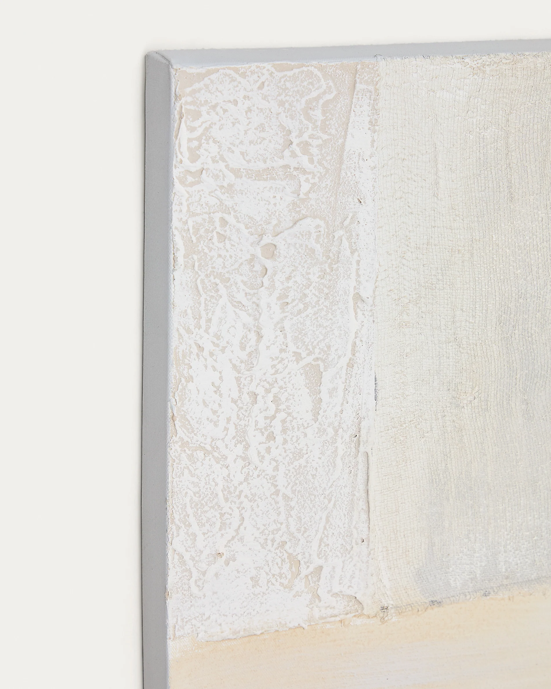 Pineda abstract canvas in white, 95 x 95 cm