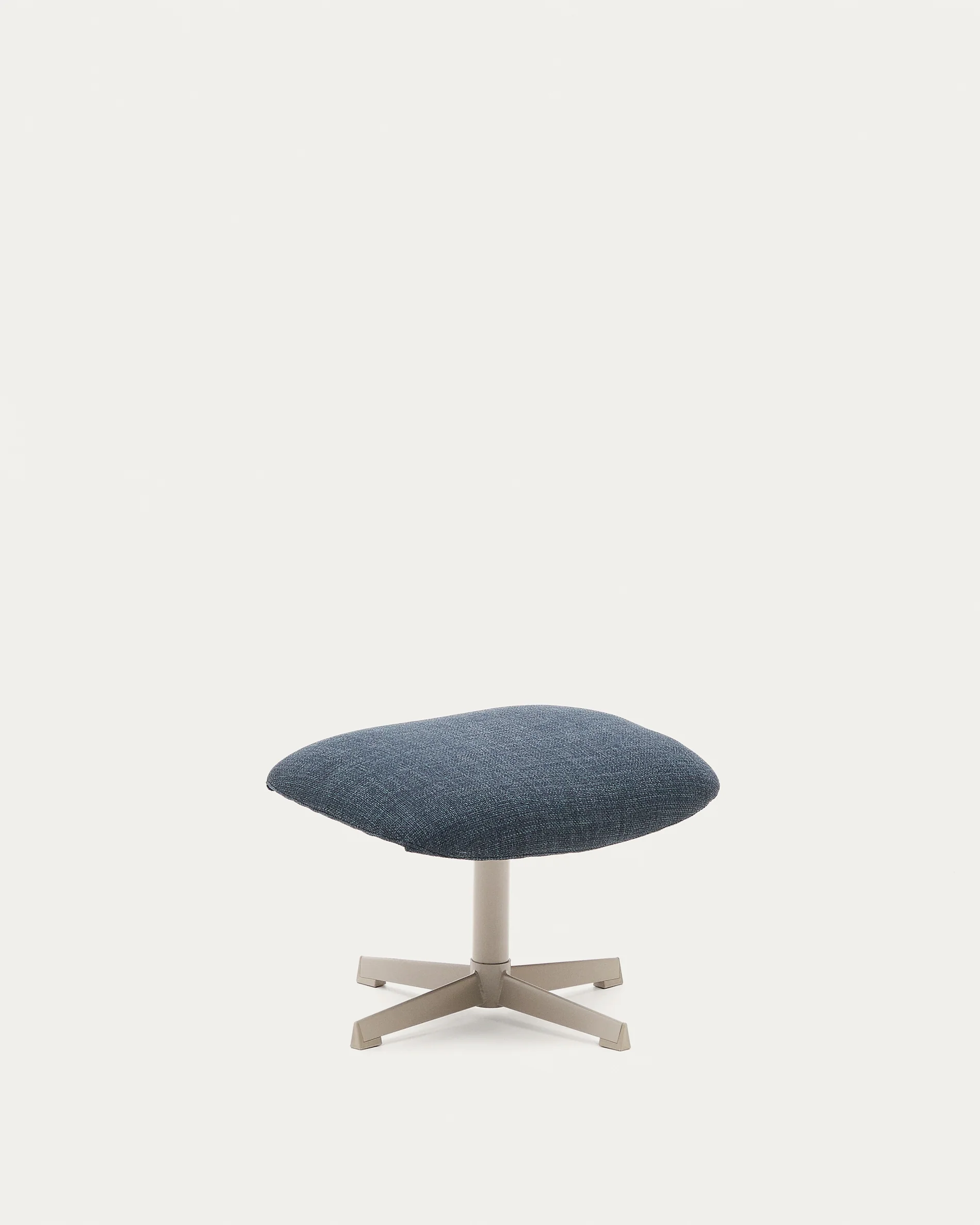 Jaspe blue footrest with grey-finished metal, FSC 100%