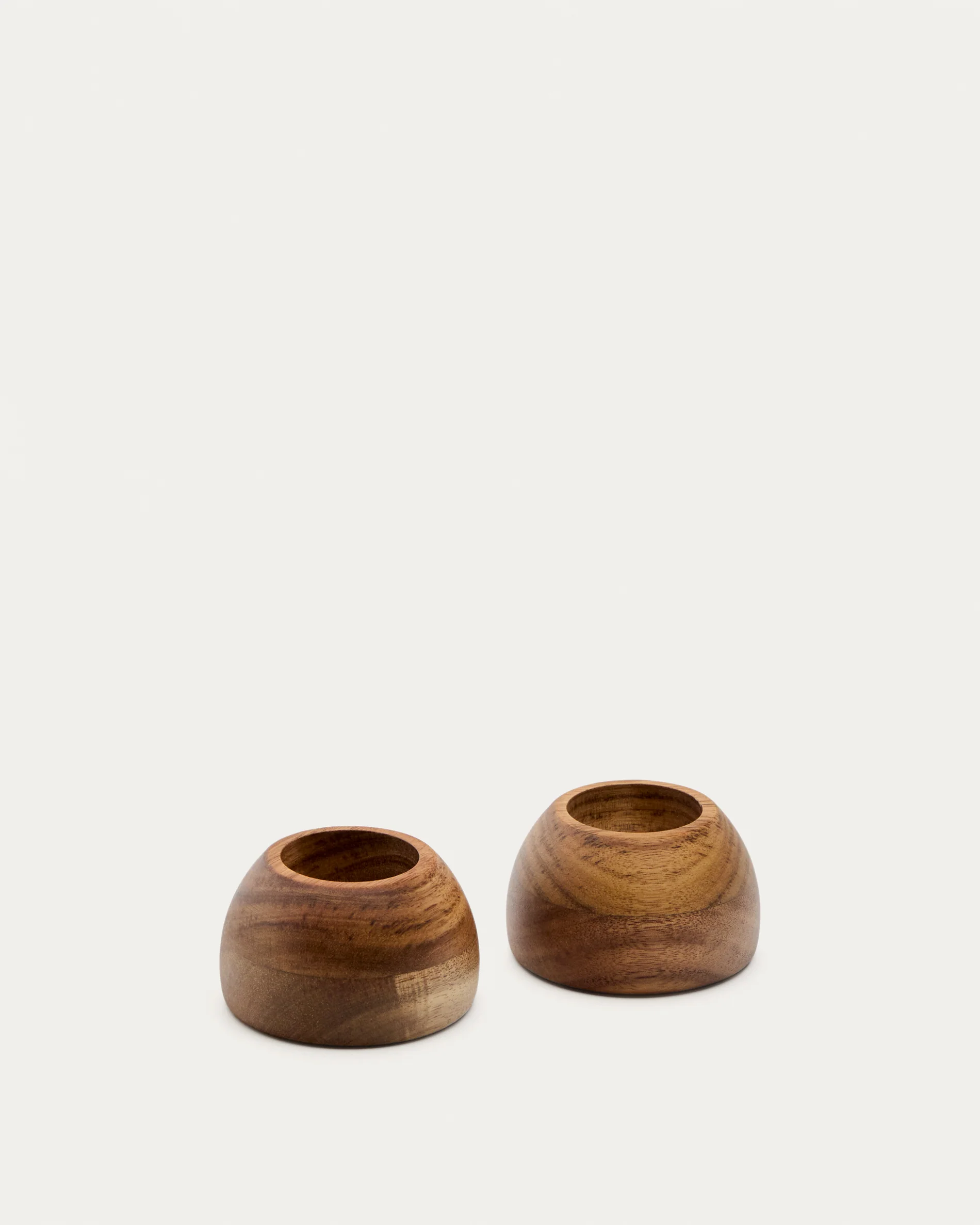 Nukha set of 2 egg cups in FSC 100% acacia wood