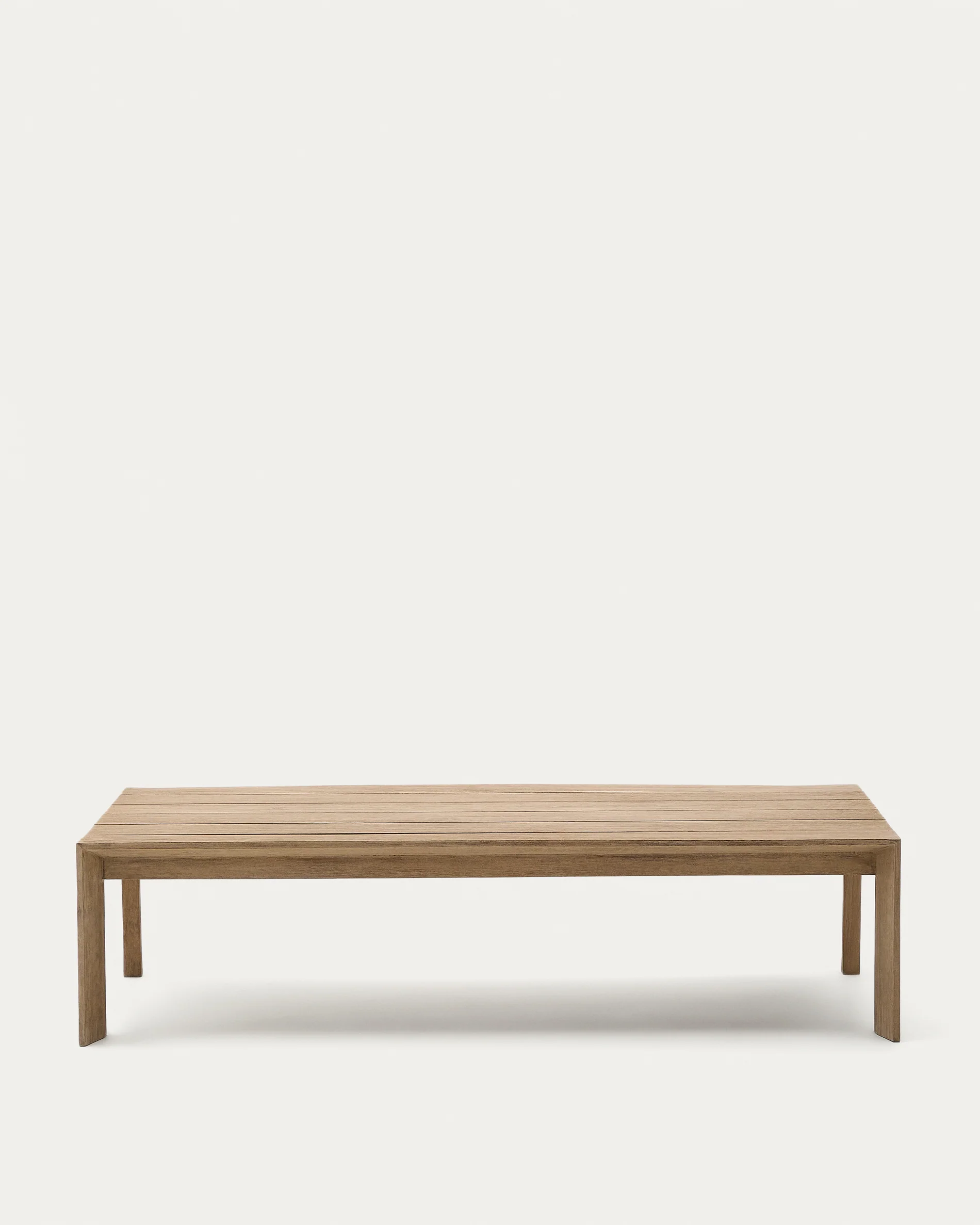Ambra coffee table in solid acacia wood with light finish 82.5 x 140cm FSC 100%