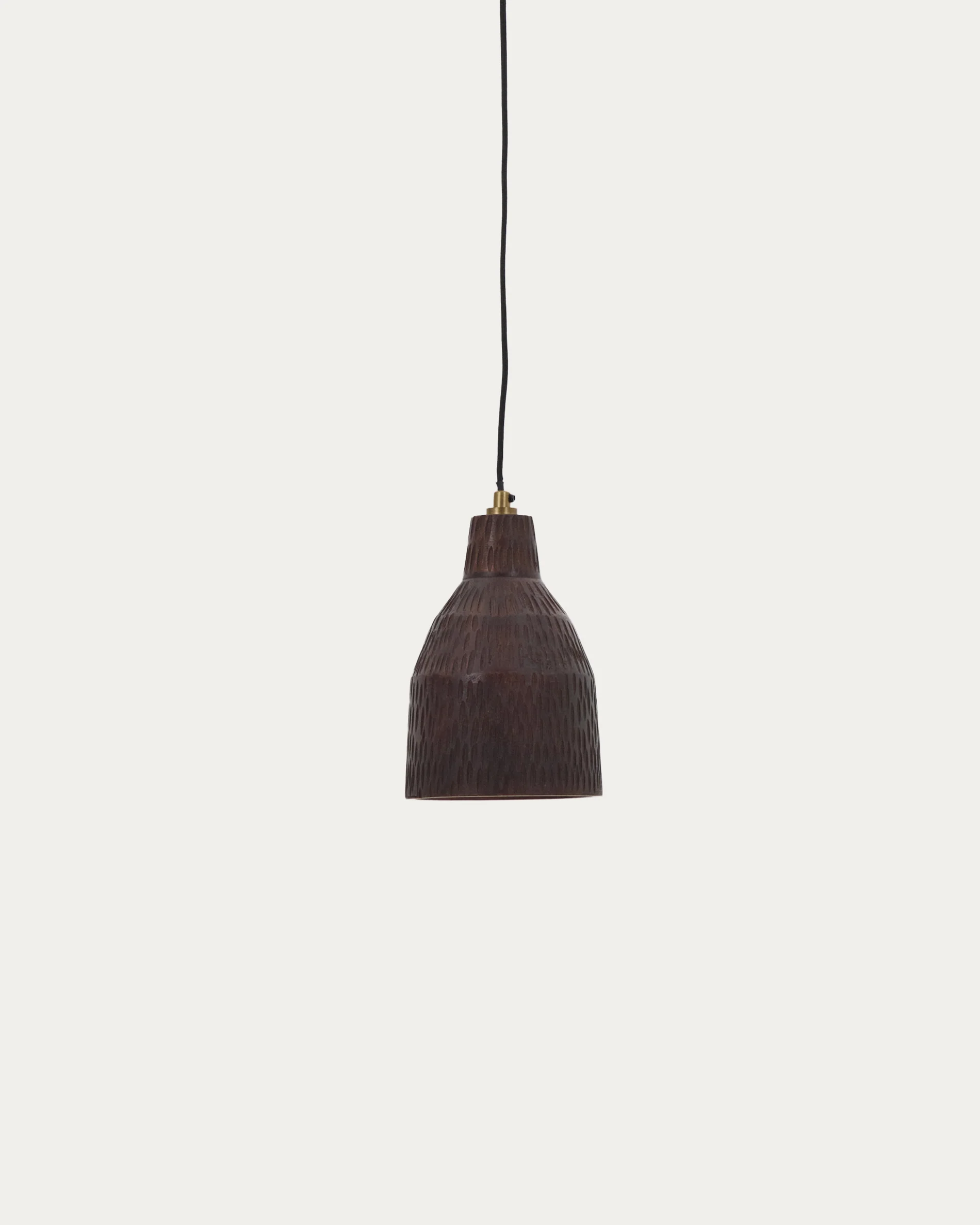 Amire elongated wooden ceiling lamp in a brown finish Ø 15 cm