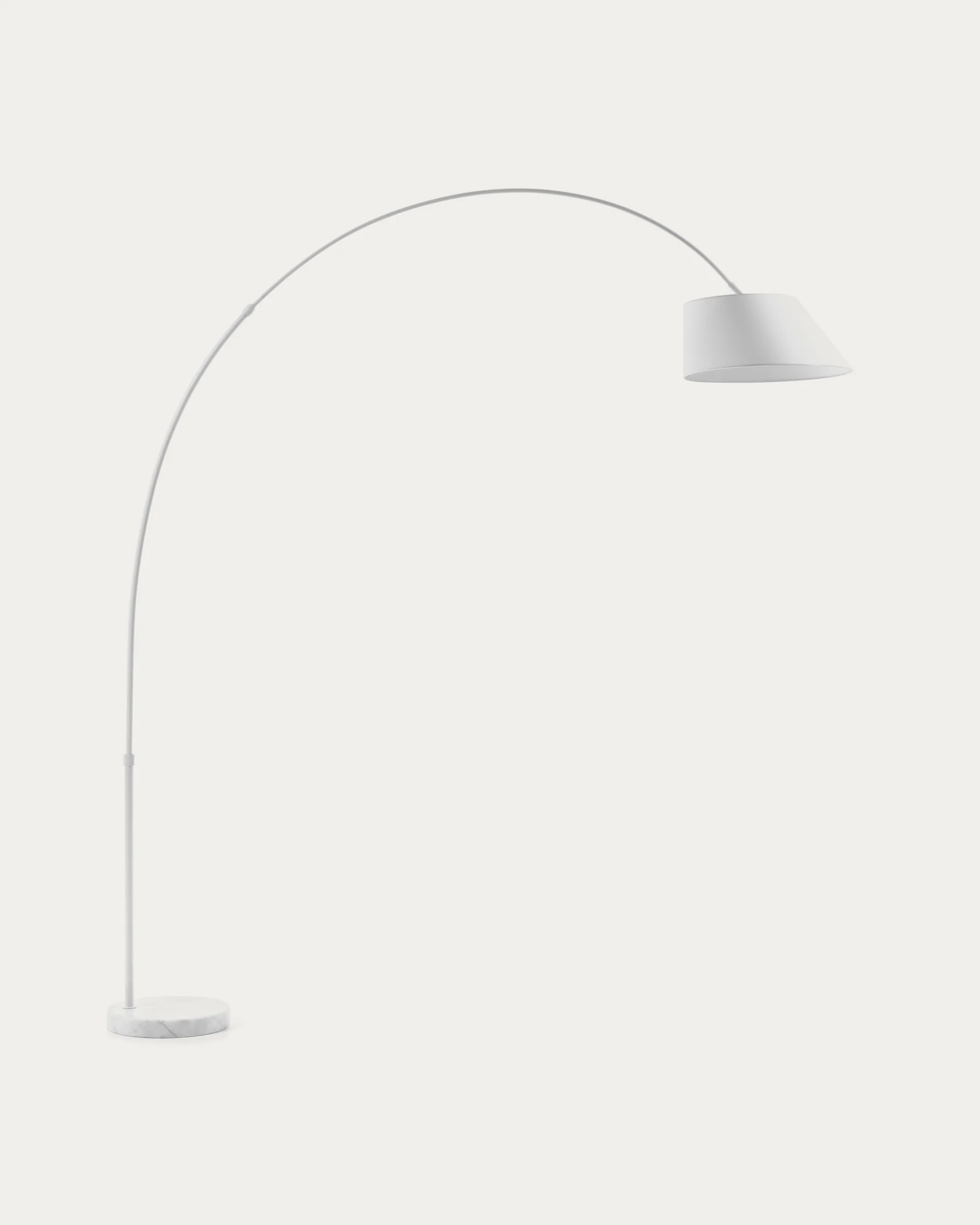 May steel floor lamp with white marble base