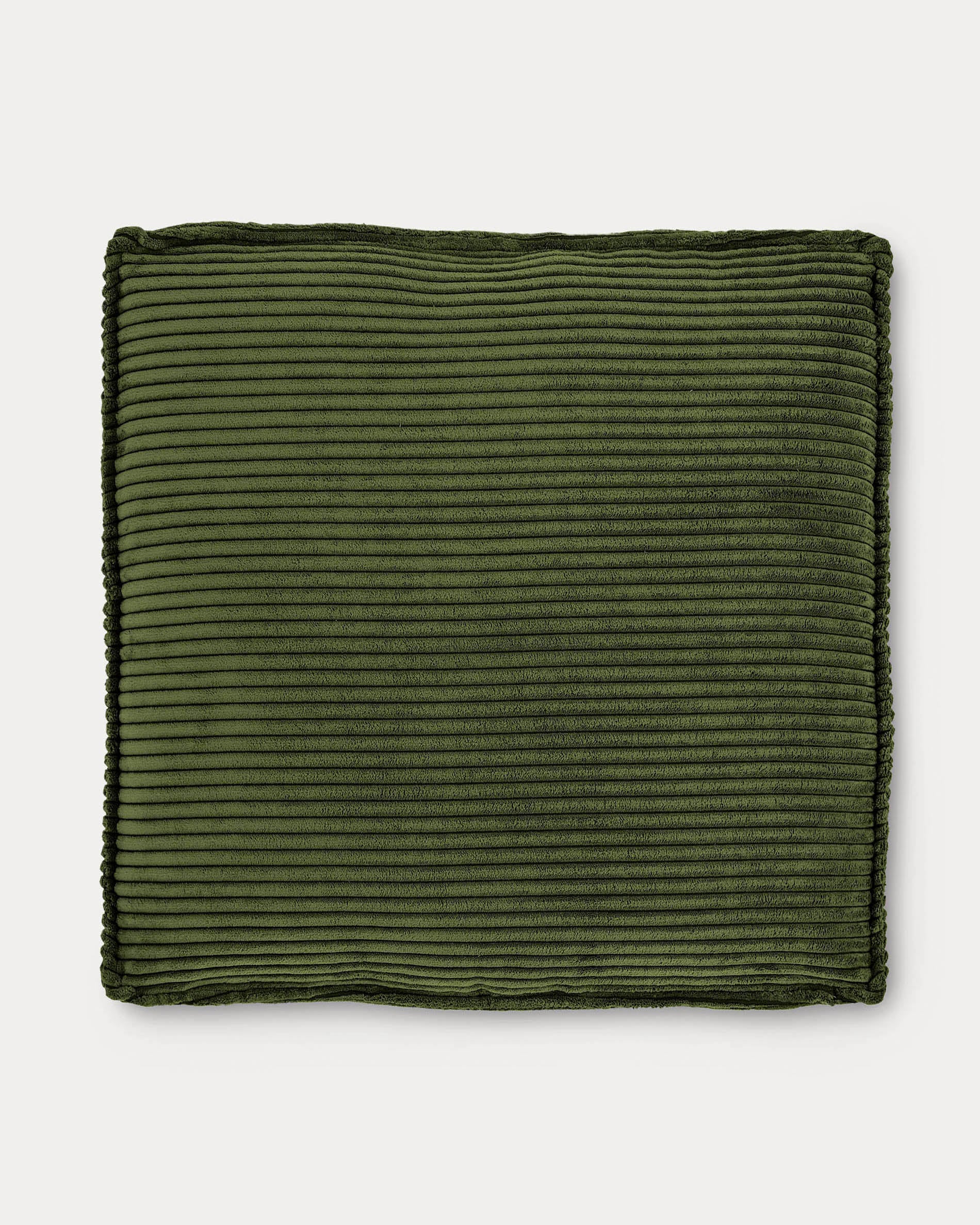 Blok cushion in green thick corduroy 60 x 60cm