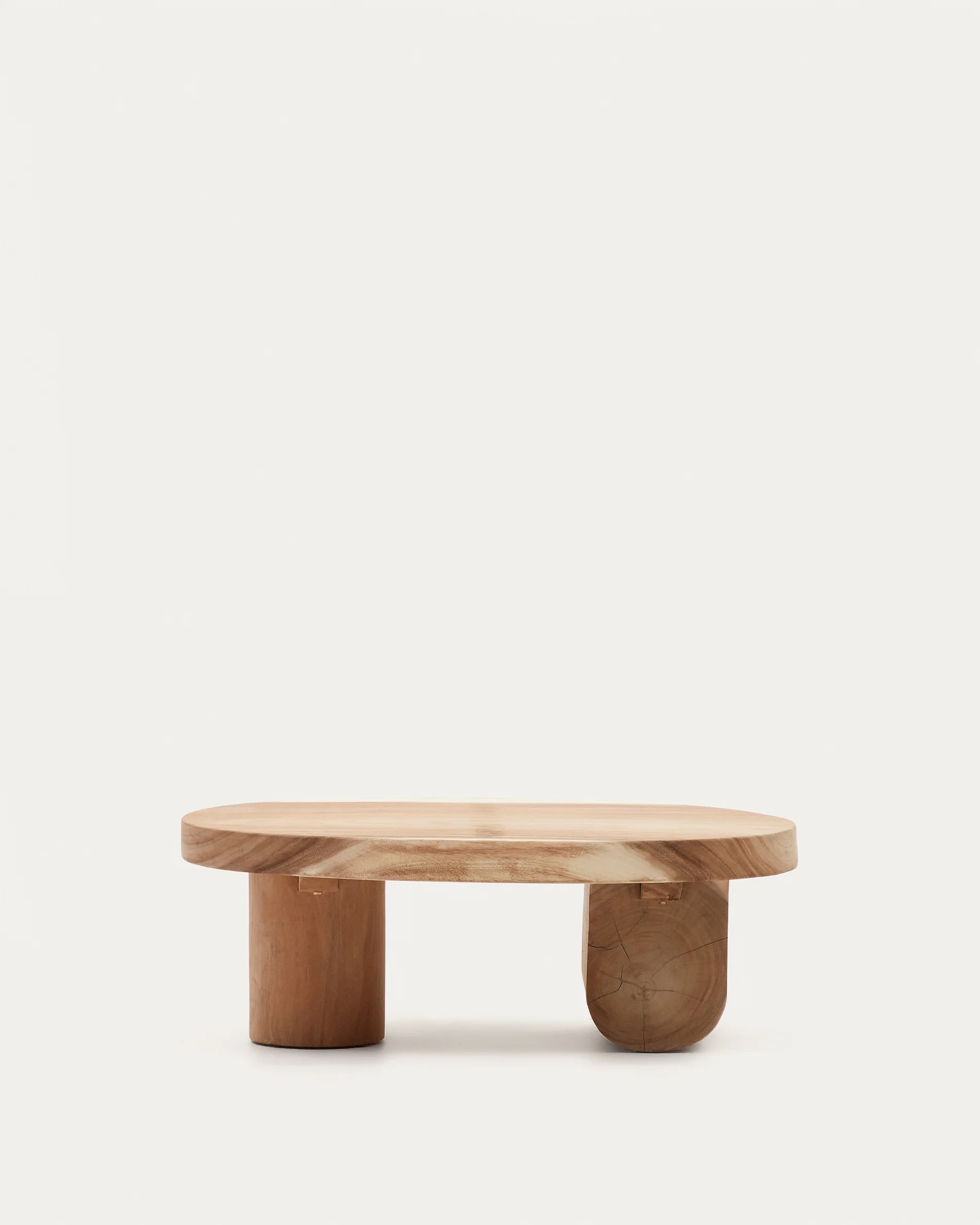 Mosi solid mungur wood coffee table Ø 90 x 60 cm