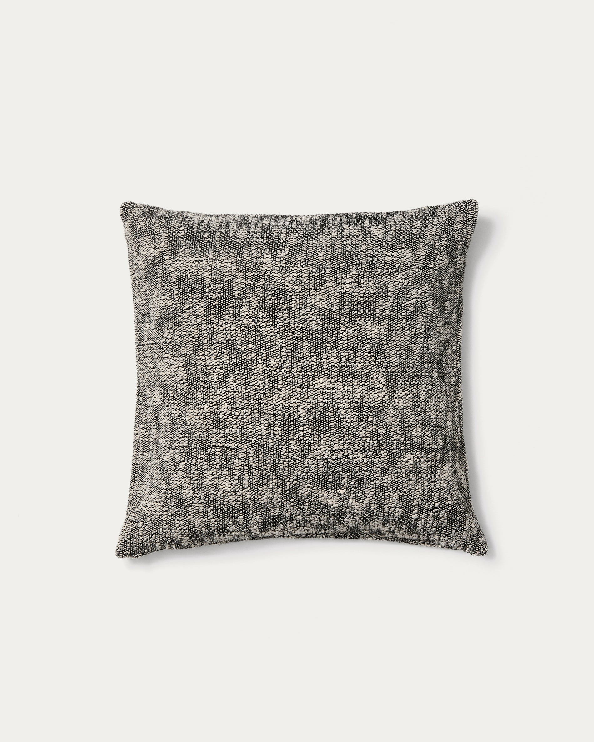 Mevia cushion cover in beige and black linen blend 50 x 50 cm
