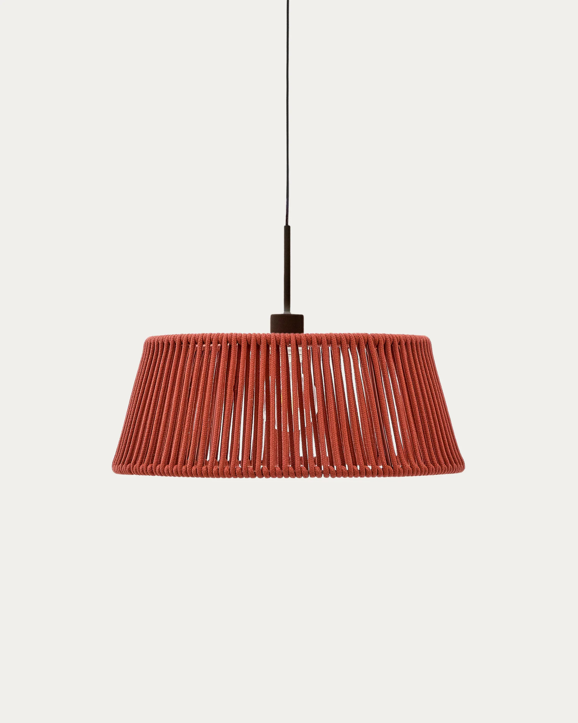 Aldet ceiling lampshade in terracotta mottled rope cord Ø46cm
