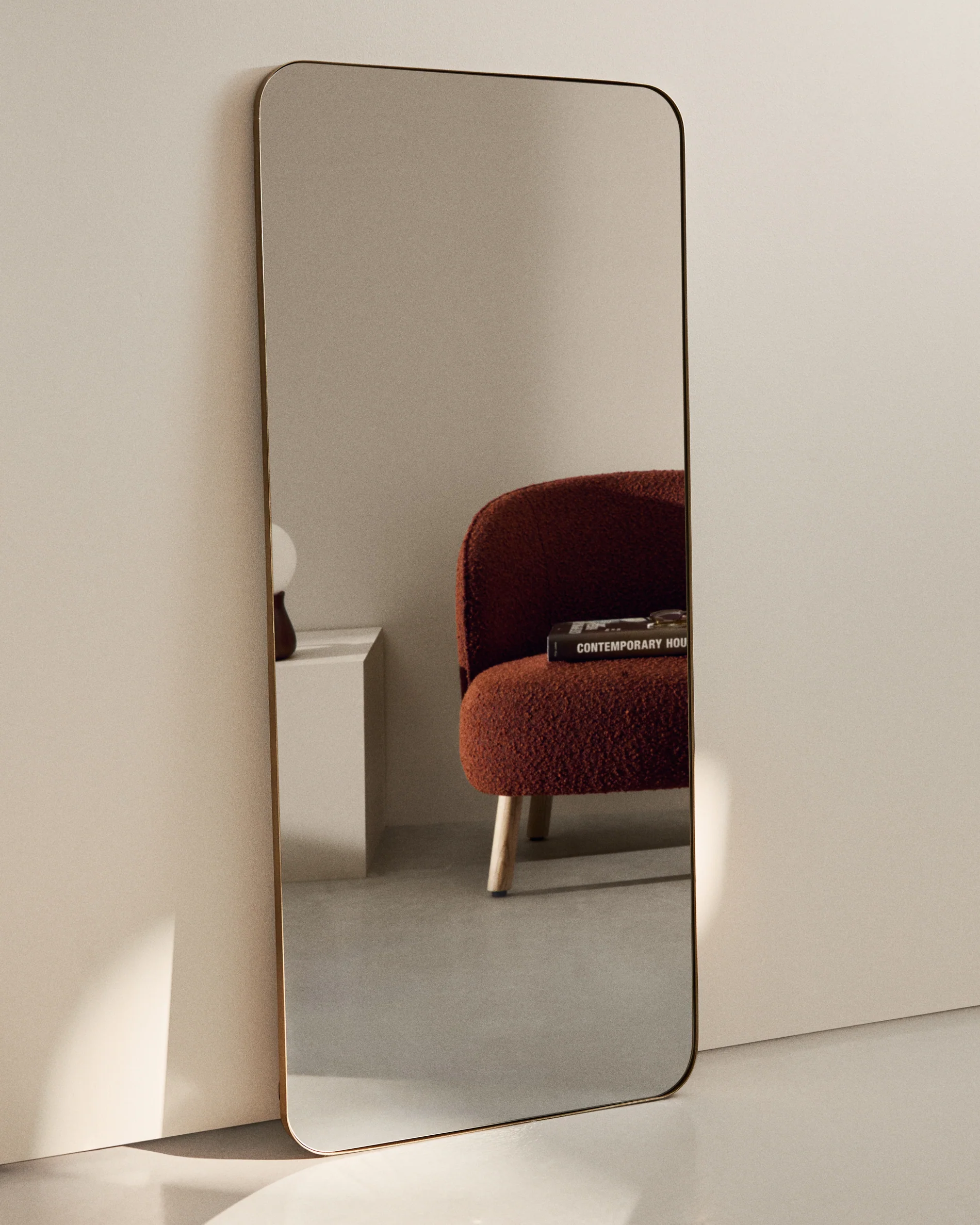 Marco gold metal mirror 80 x 180cm