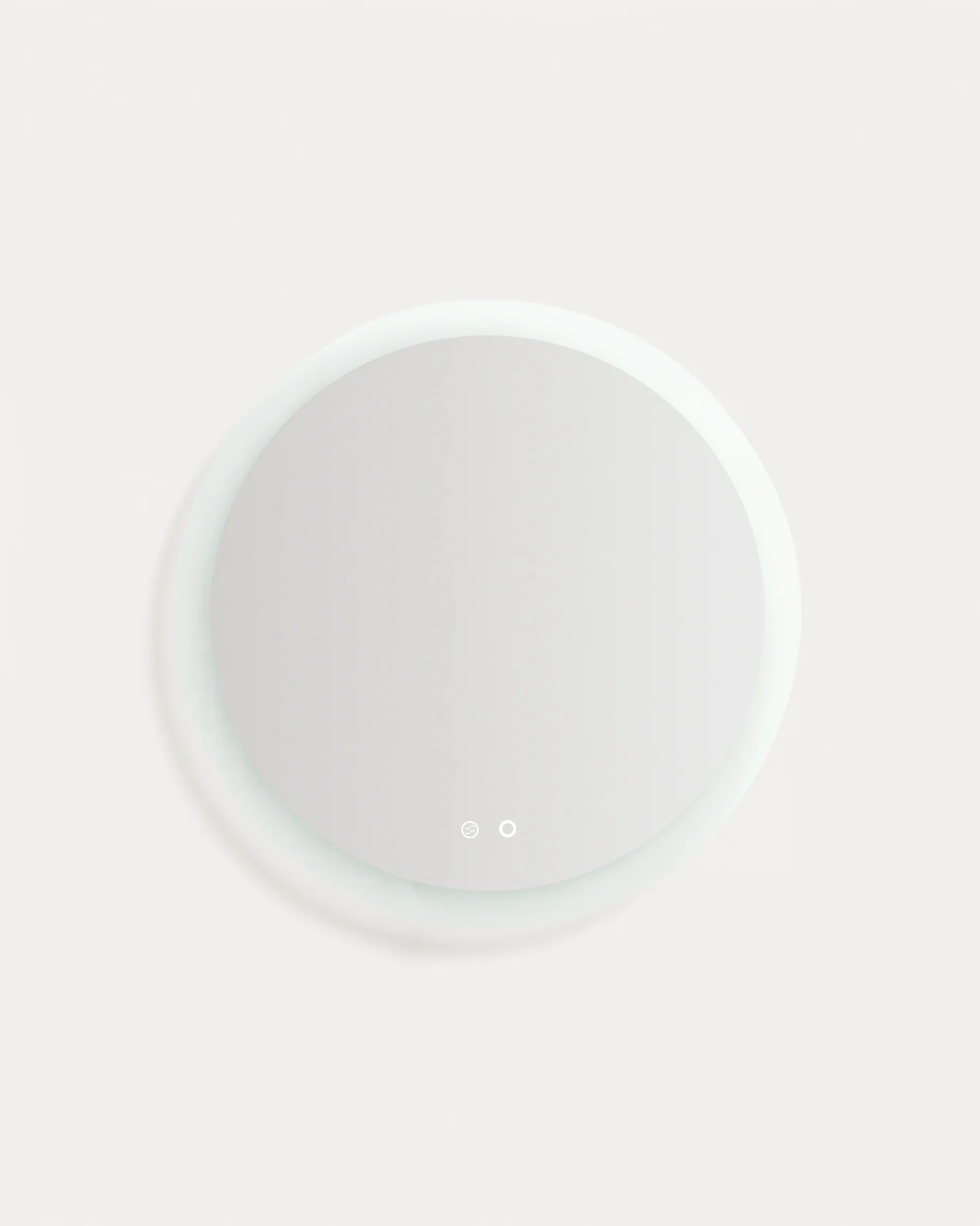 Mervi round bathroom mirror with LED light and anti-fog Ø 60cm