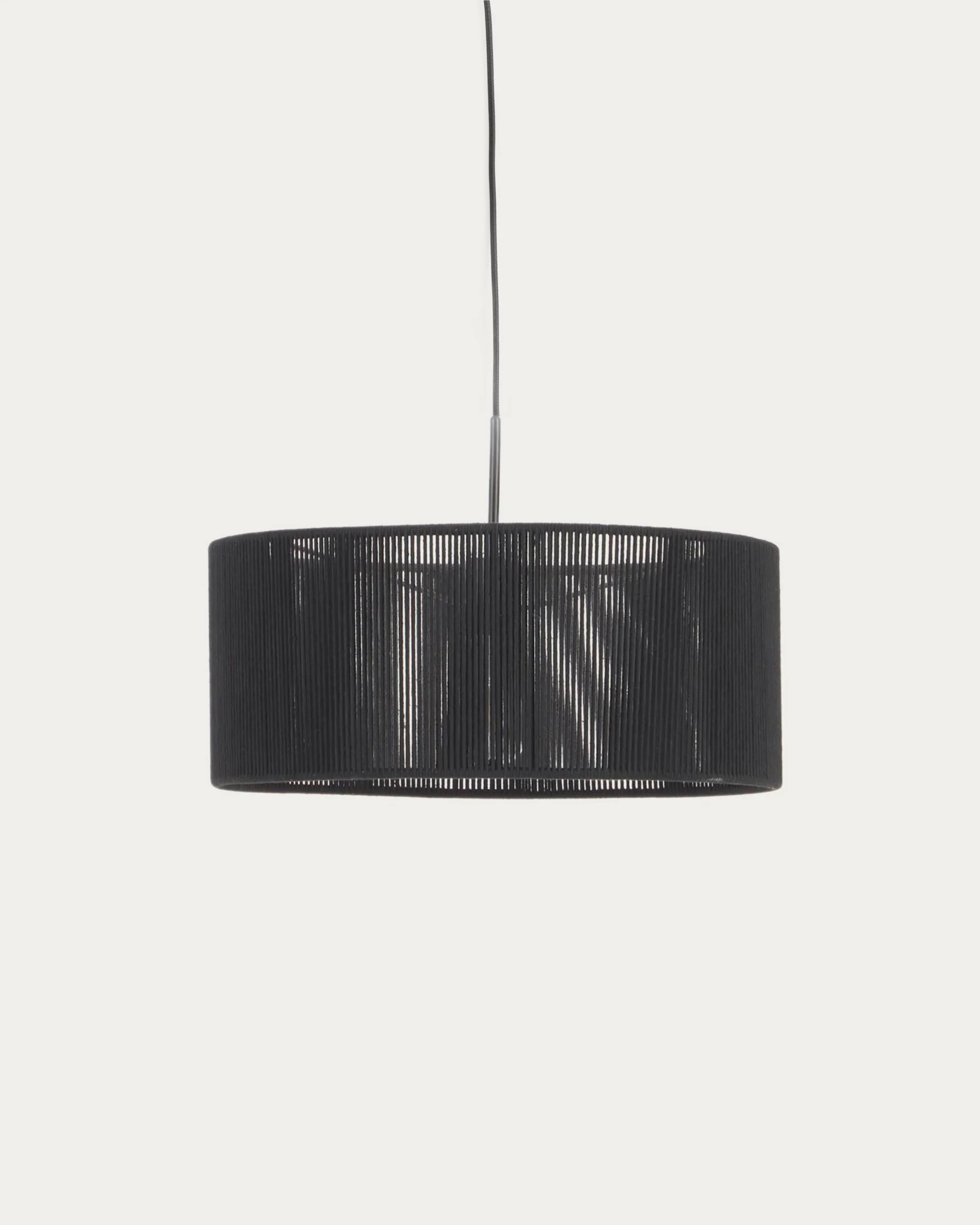 Cantia cotton ceiling light shade with black finish Ø 47 cm