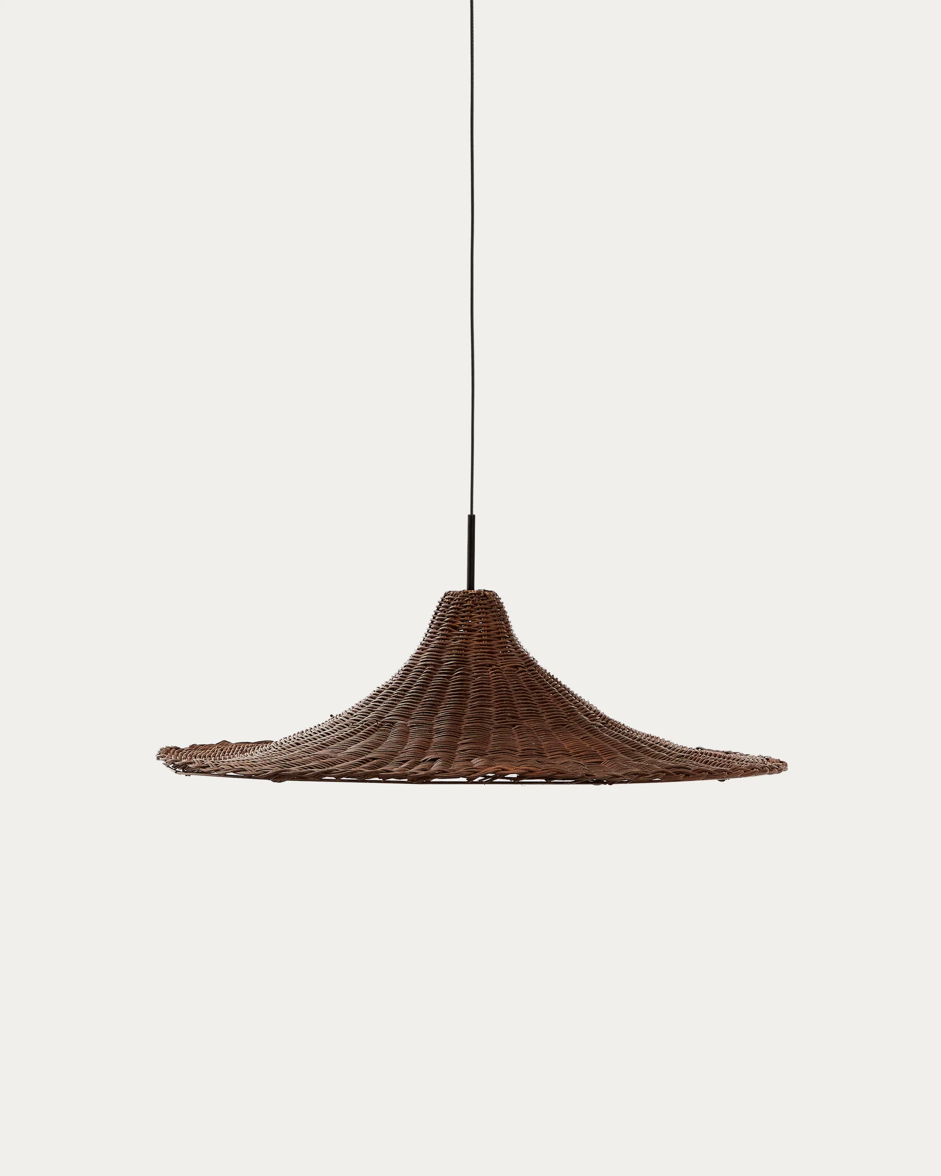 Bladia rattan ceiling lamp shade with brown finish Ø70cm